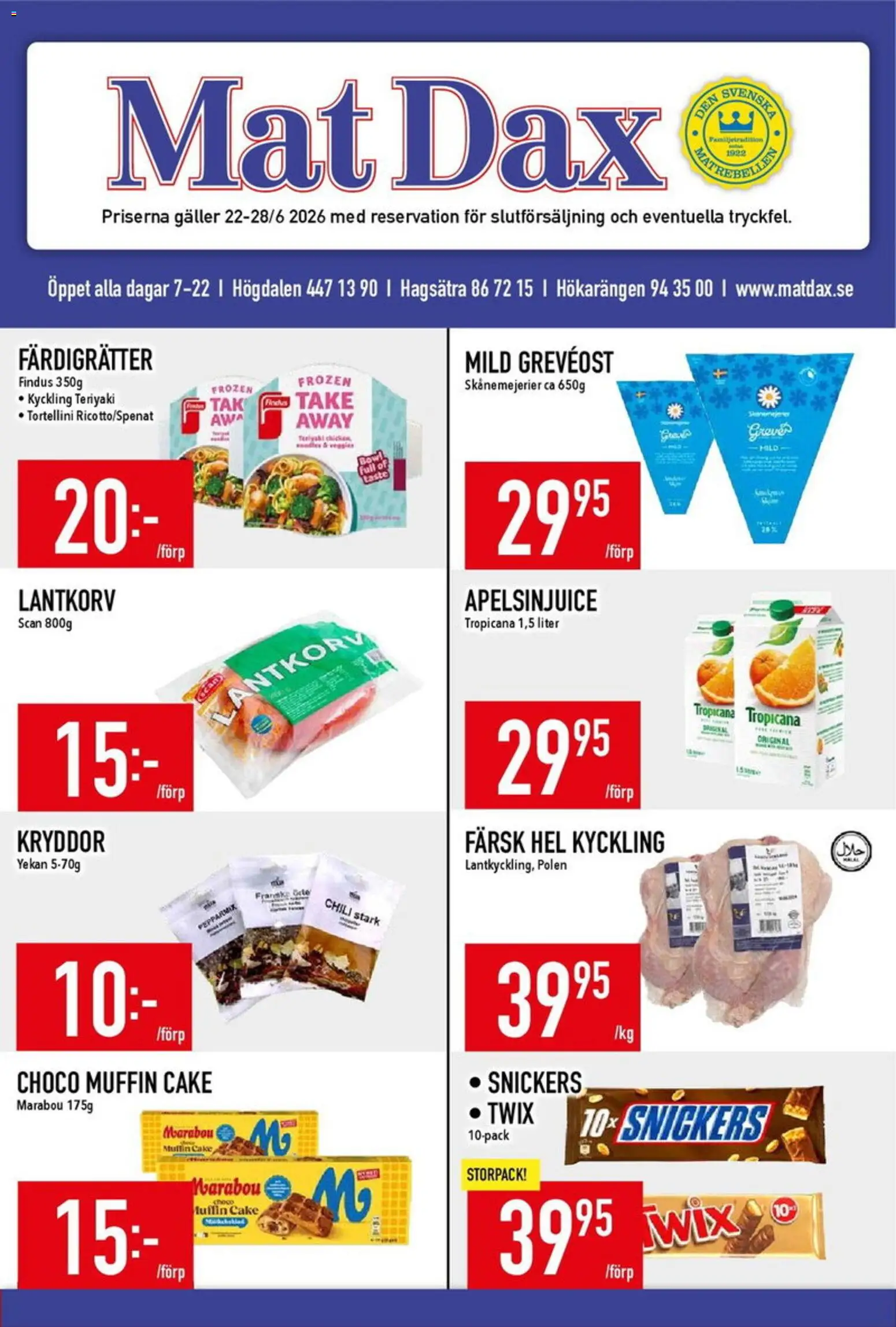Matdax reklamblad aktuell från 22/06/2026 | Sida: 1