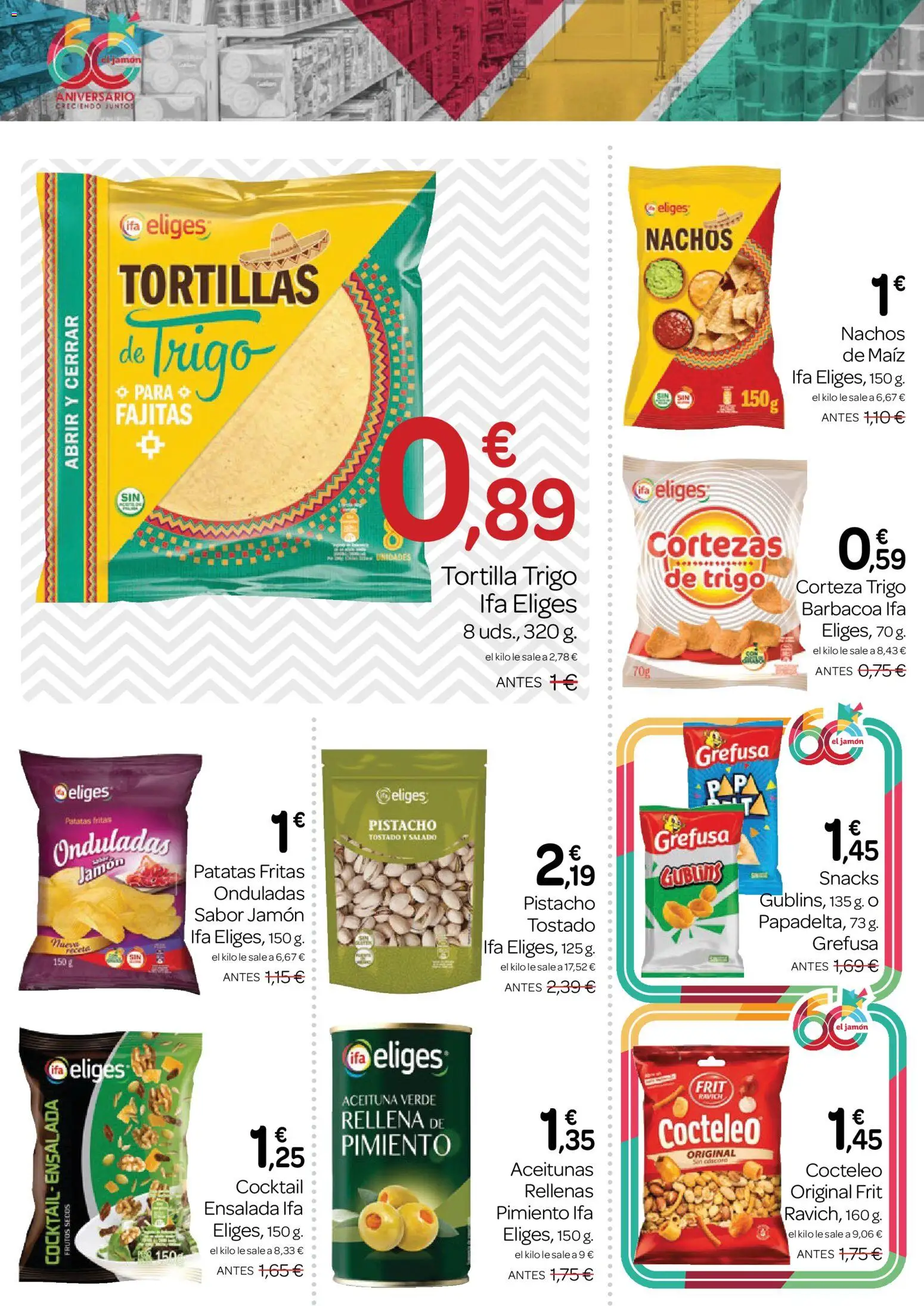 Supermercados El Jamón folleto │ válido desde el 27/08/2026 | Página: 18 | Productos: Nachos, Ensalada, Patatas, Patatas fritas