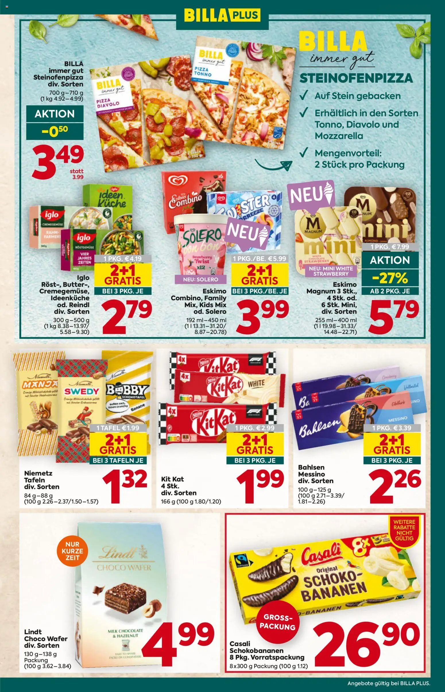 Billa Plus Flugblatt gültig ab 16.04.2026 | Seite: 11 | Produkte: Butter, Pizza, Bananen