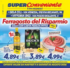 Anteprima del volantino SuperConveniente volantino Gela, Vittoria valido a partire dal 11/08/2026