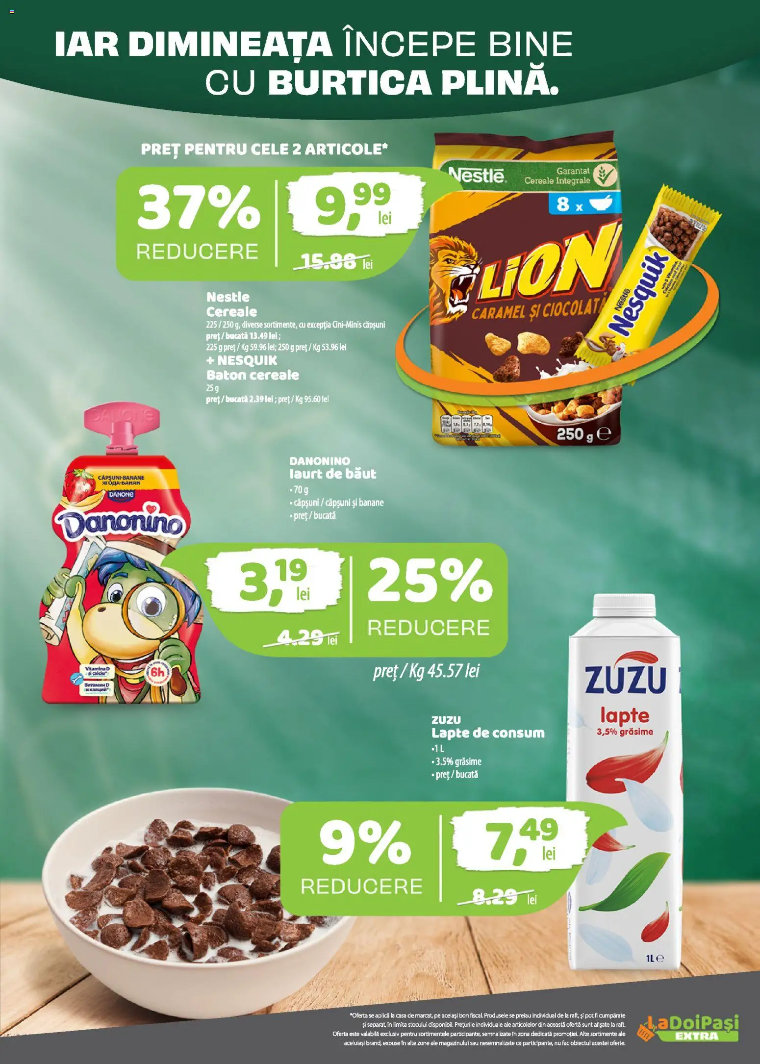 Noul catalog LaDoiPași – valabil de la 01.09.2026 | Pagină: 3 | Produse: Zuzu, Căpșuni, Cereale, Baton cereale