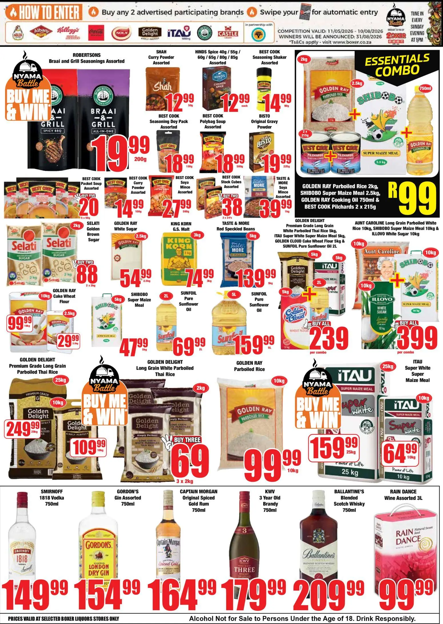 New Boxer catalogue – valid from 11.05.2026 | Page: 7 | Products: Pilchards, Rice, Seasoning, Gravy