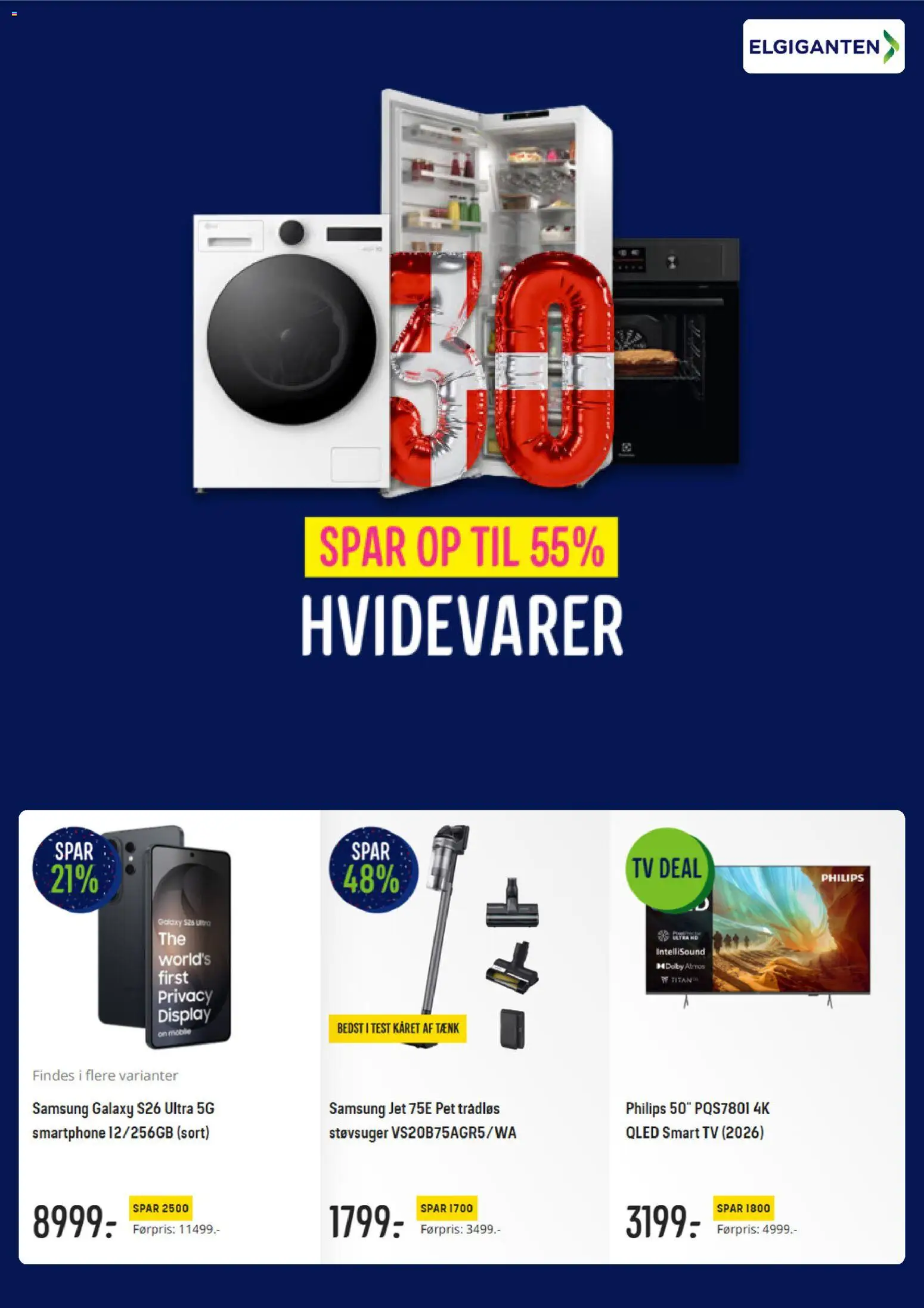 Elgiganten tilbudsavis – gyldig fra 21/09/2026 | Side: 5 | Produkter: Smart TV, Smartphone, TV, Støvsuger