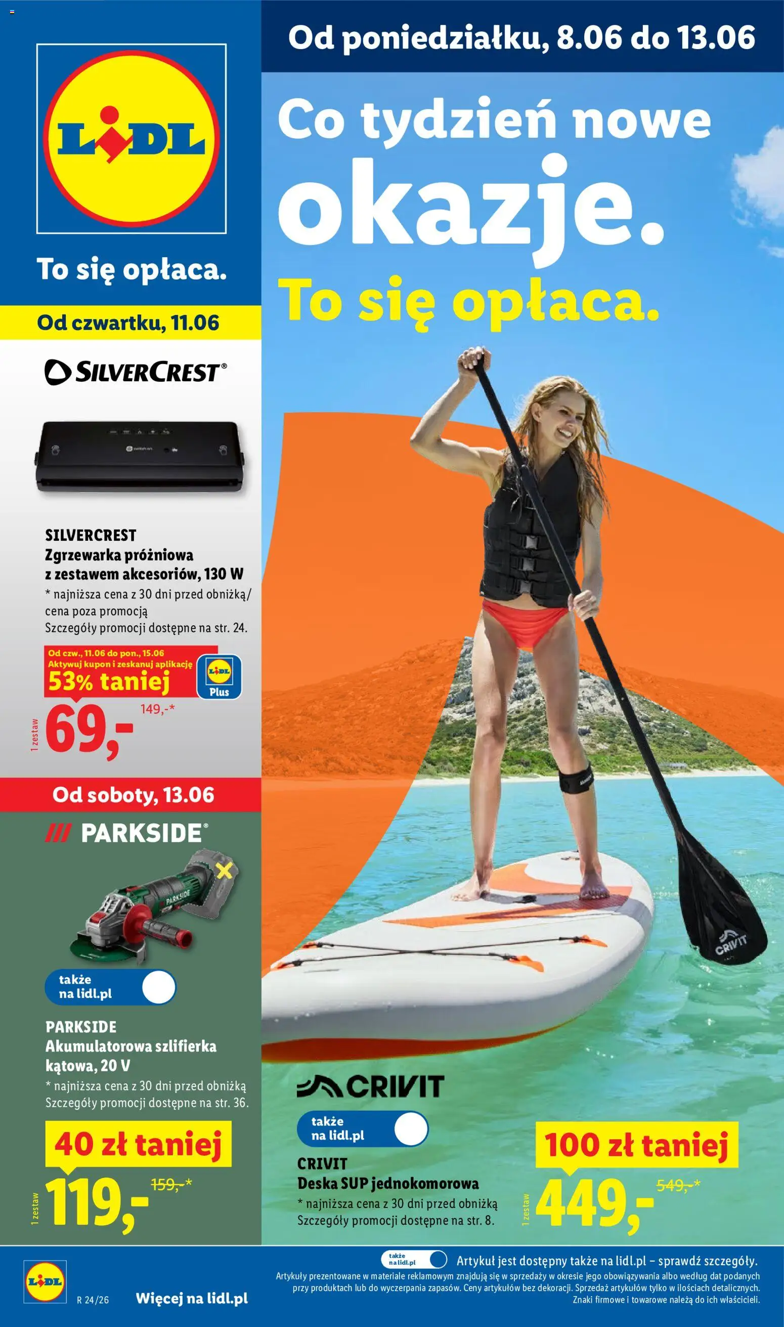 Lidl Katalog od 08.06.2026 | Strona: 1 | Produkty: Szlifierka