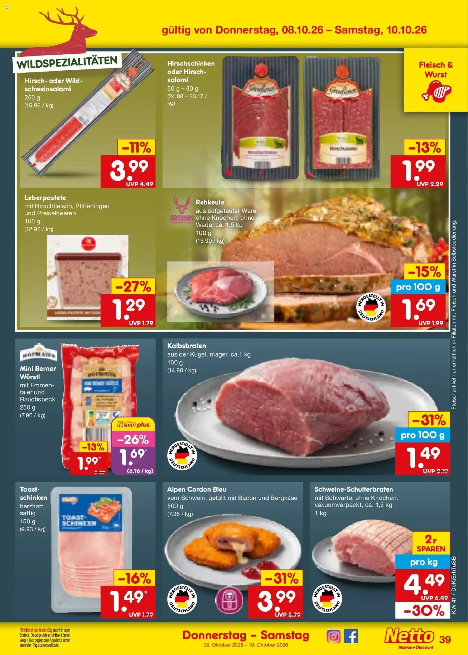 Netto Marken-Discount Prospekt Nürnberg – gültig ab 05.10.2026 | Seite: 49 | Produkte: Toast, Wurst, Schinken, Fleisch
