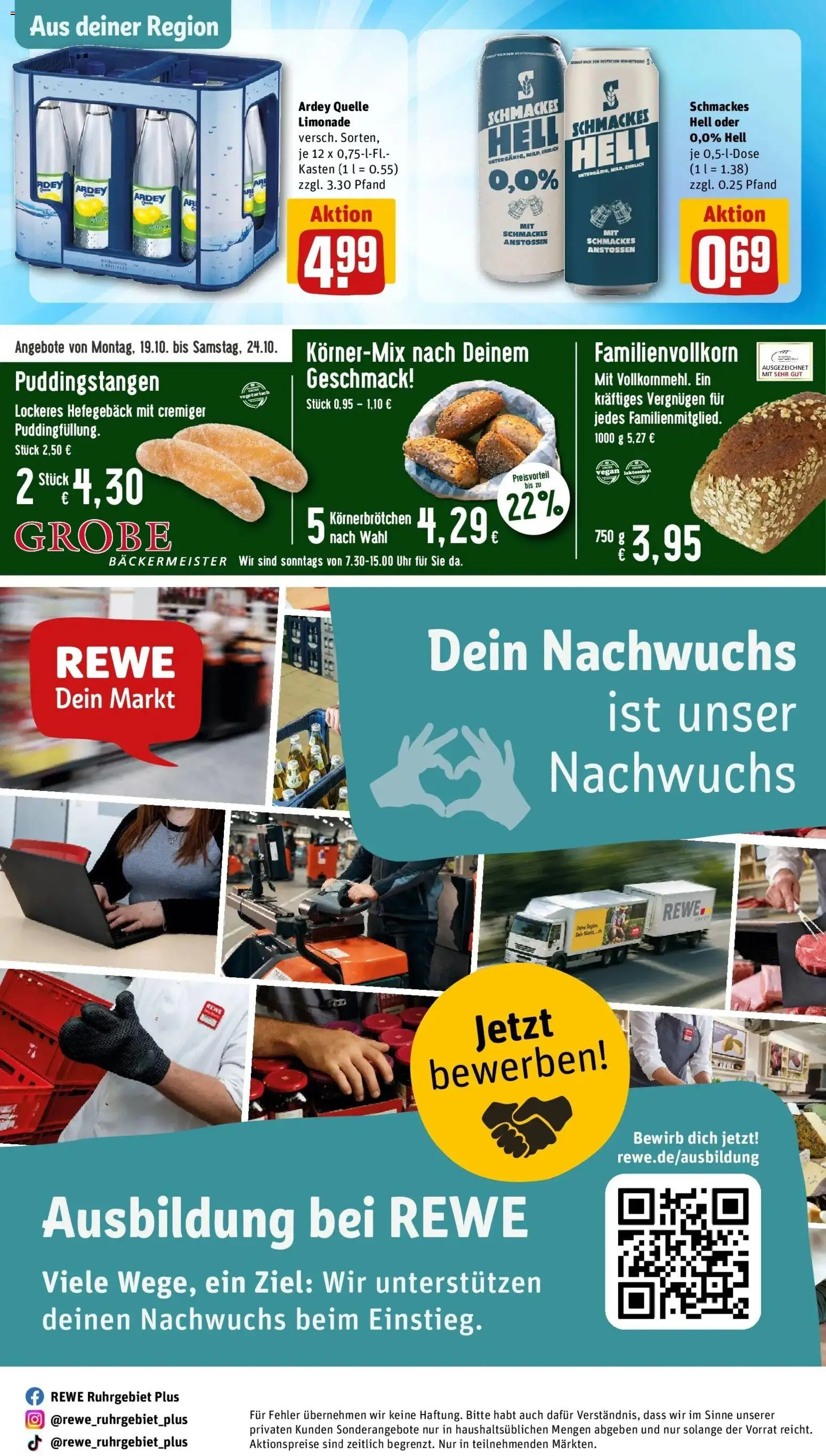 REWE Prospekt ab 19.10.2026 zum Blättern » Angebote | Seite: 33 | Produkte: Limonade, Uhr