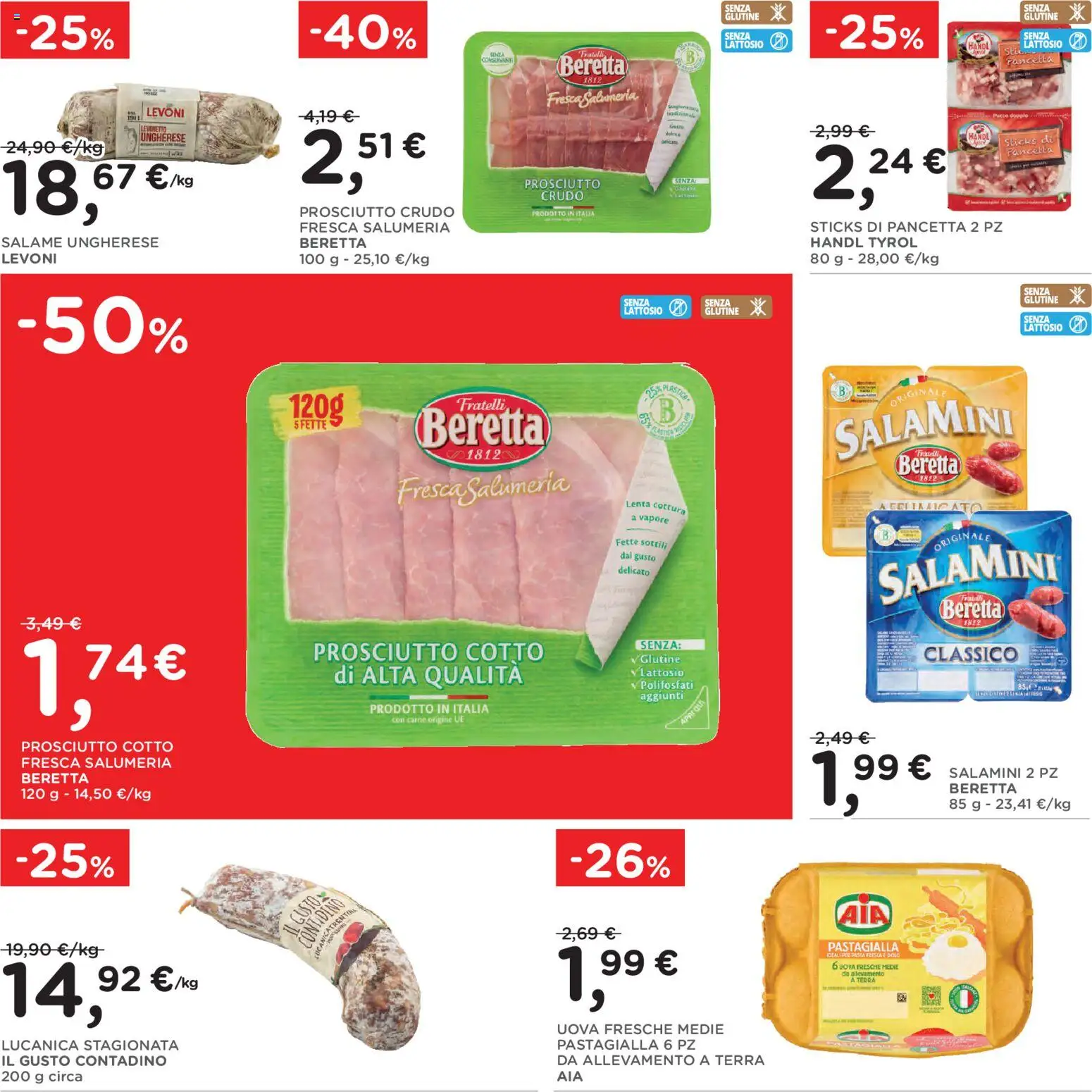 Volantino Poli del 29/07/2026 | Pagina: 14 | Prodotti: Prosciutto Crudo, Uova, Salame, Prosciutto