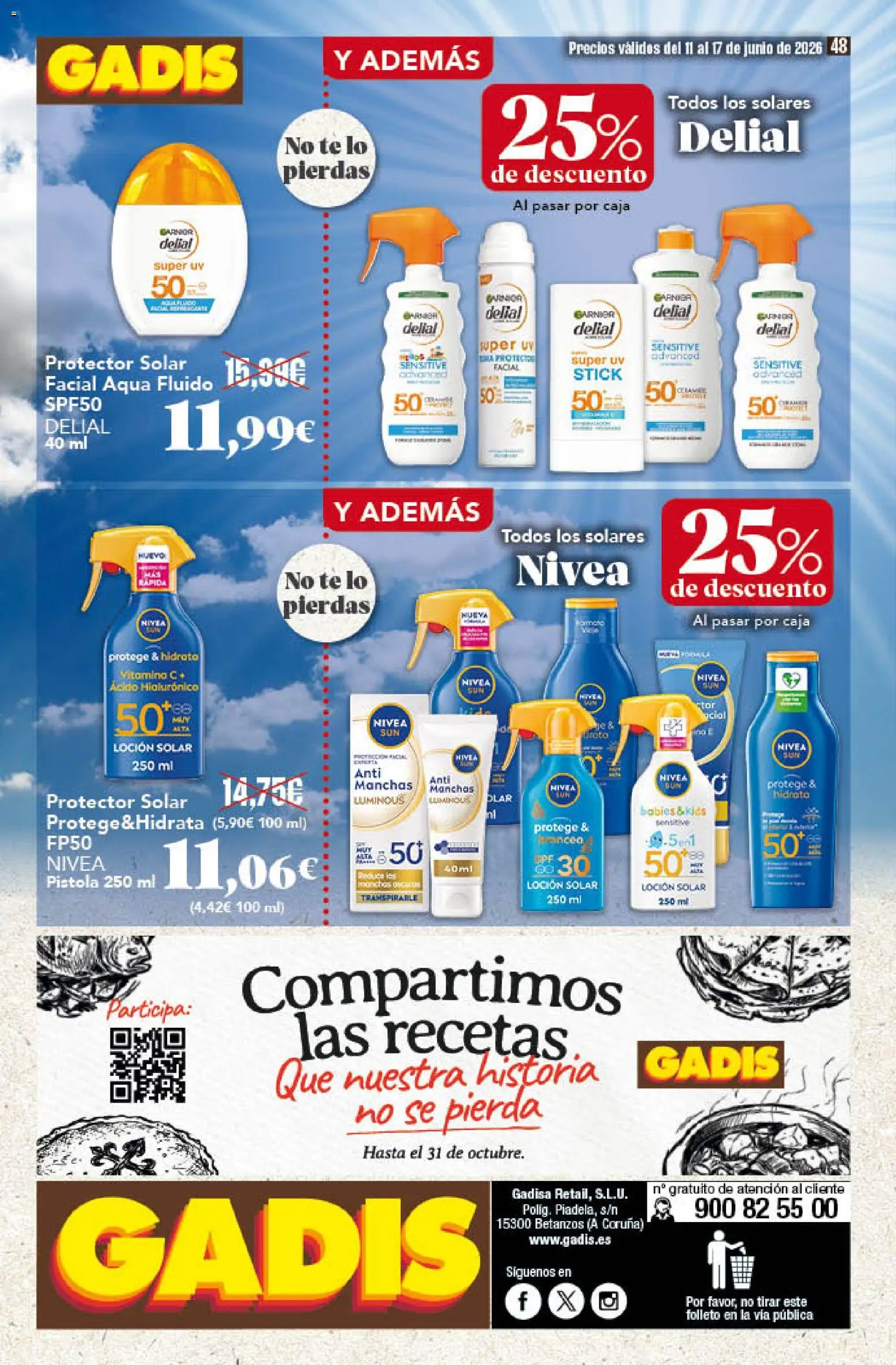 Gadis folleto │ válido desde el 11.06.2026 | Página: 48 | Productos: Protector solar, Té, Caja