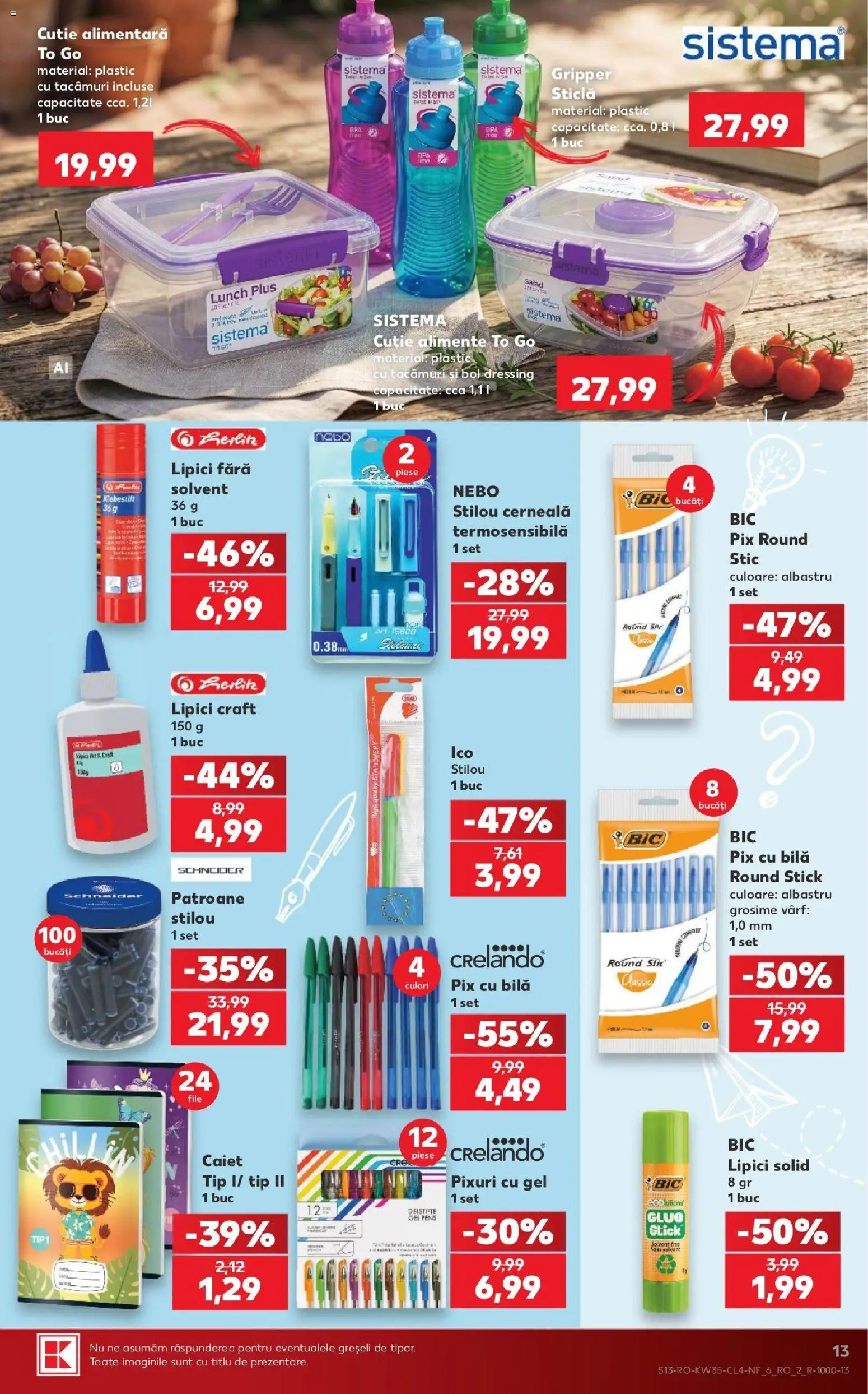 Noul catalog Kaufland – valabil de la 26.08.2026 | Pagină: 13 | Produse: Bol, Cutie alimente, Tip, Plus