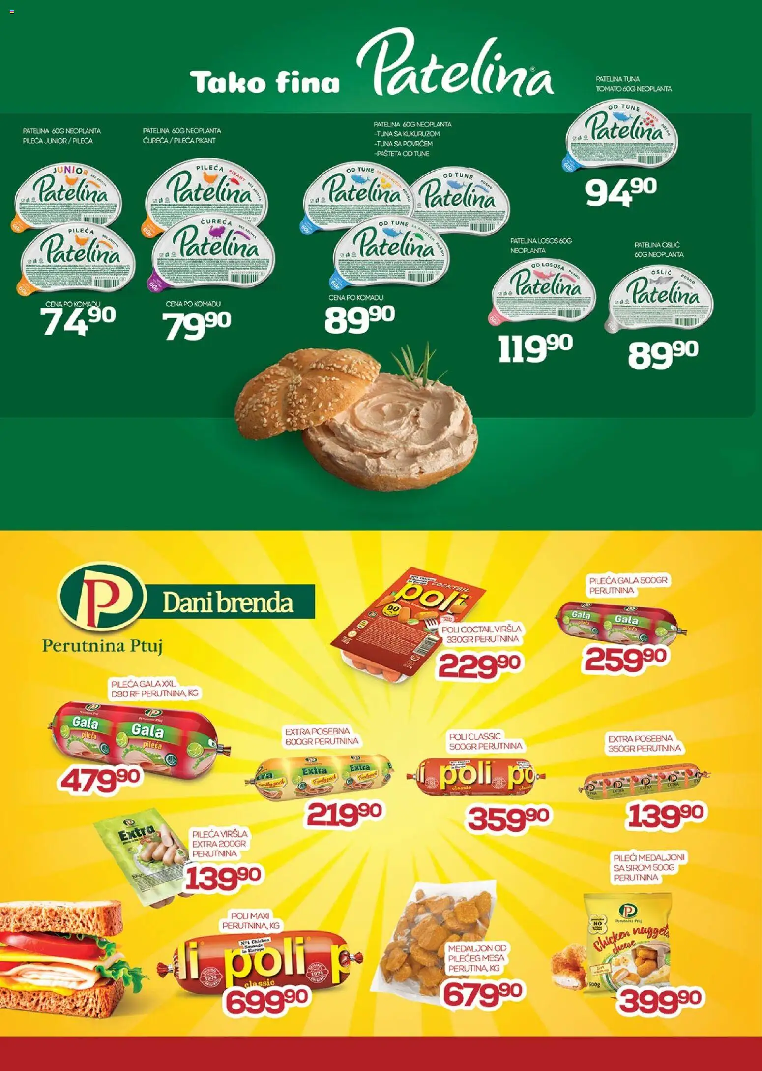 Medius katalog - važi od 07.04.2026 | Strana: 6 | Proizvode: Tuna, Chicken nuggets, Oslić, Perutnina Ptuj