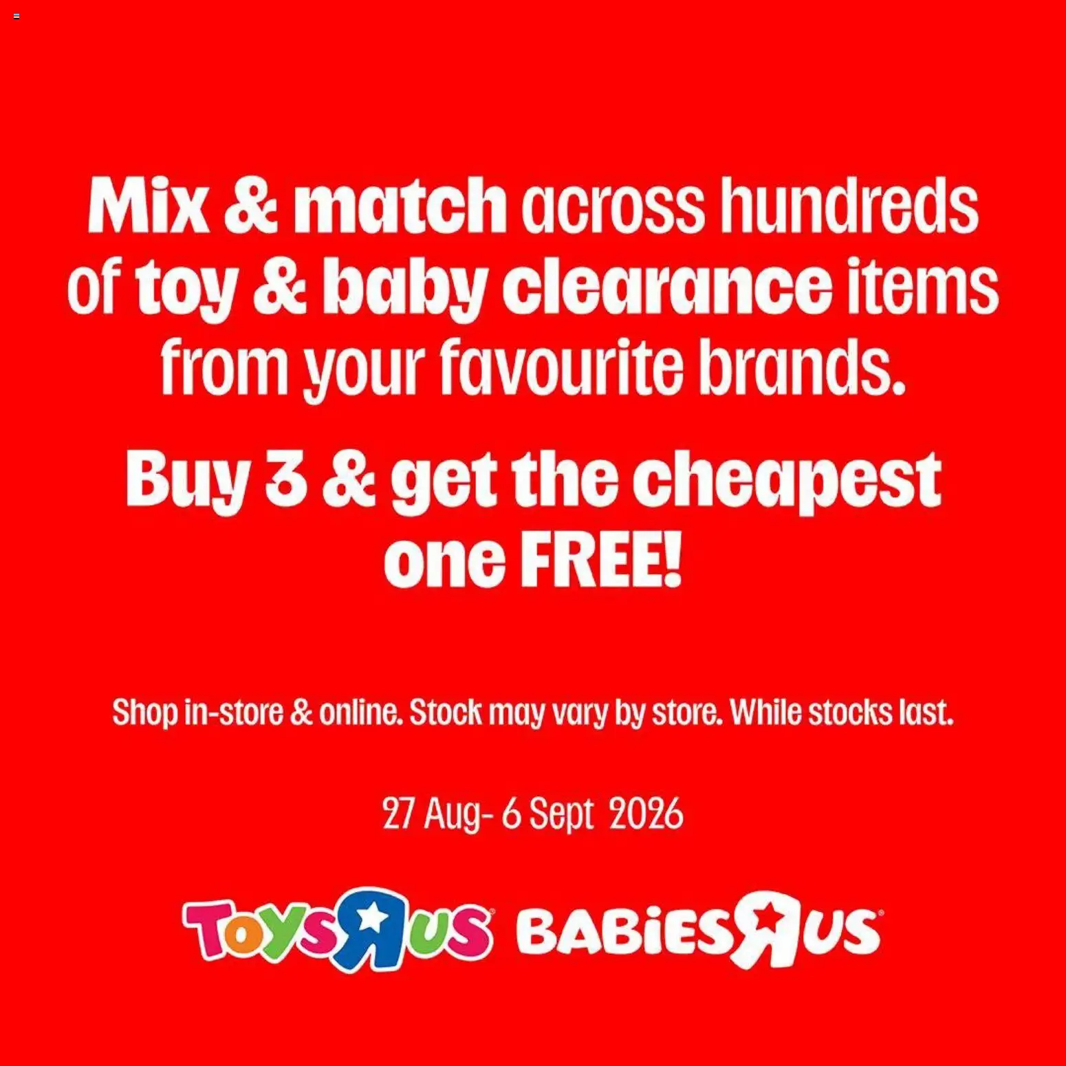 New Toys R Us catalogue – valid from 27/08/2026 | Page: 2 | Products: Stock