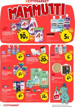 K-Citymarket-mainoslehti voimassa 18.05.2026 alkaen | Sivu: 4 | Tuotteet: Suuvesi, Siteet, Teippi