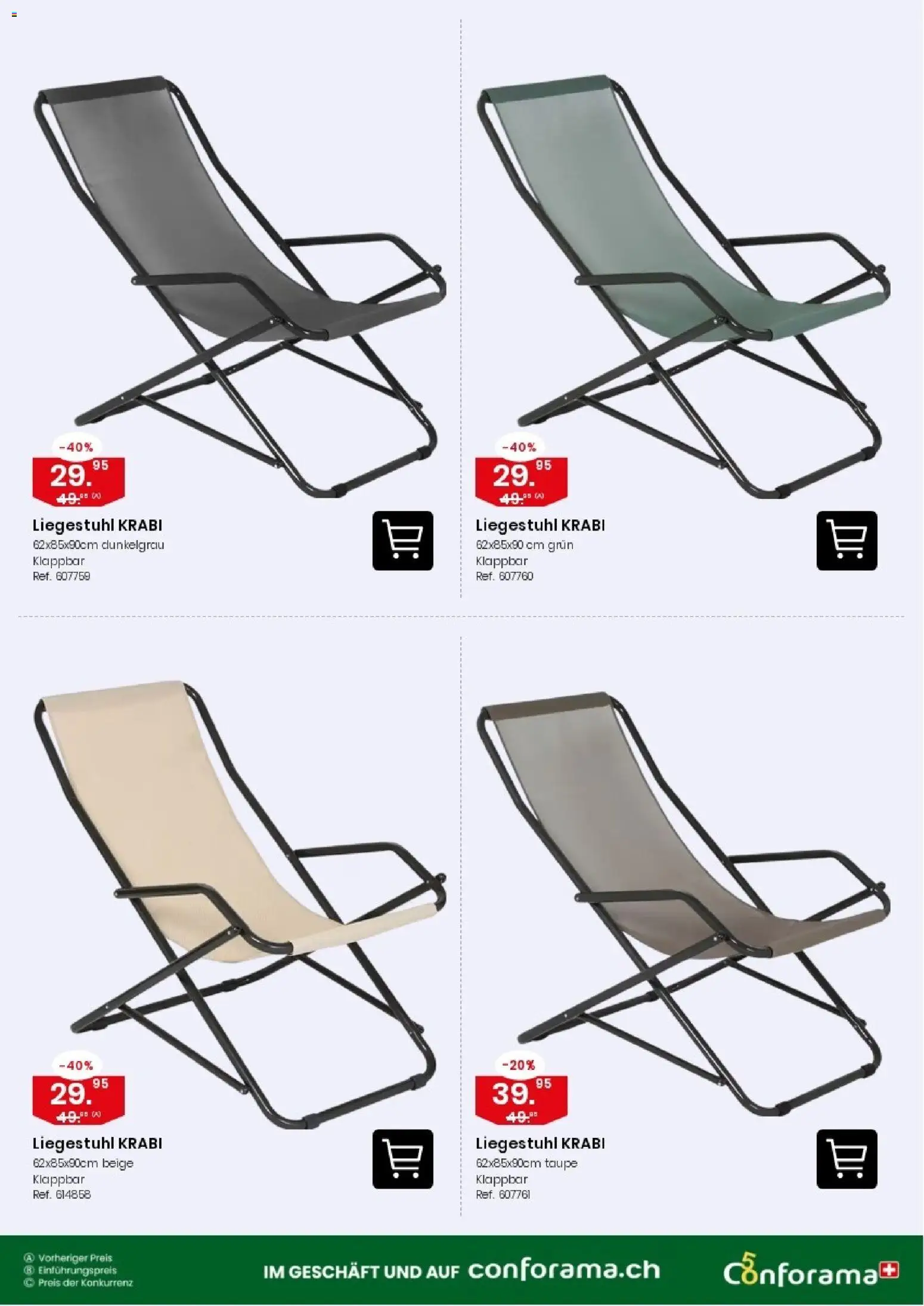 Conforama aktionen Sonnenliege & Hängesessel – gültig ab 07.10.2026 | Seite: 3 | Produkte: Liegestuhl