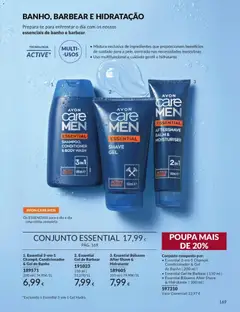 Pré-visualização Catálogo Avon Campanha 9 válido de 01/09/2026 | Página: 169 | Produtos: Aftershave, Shampoo, Gel de banho, Banho
