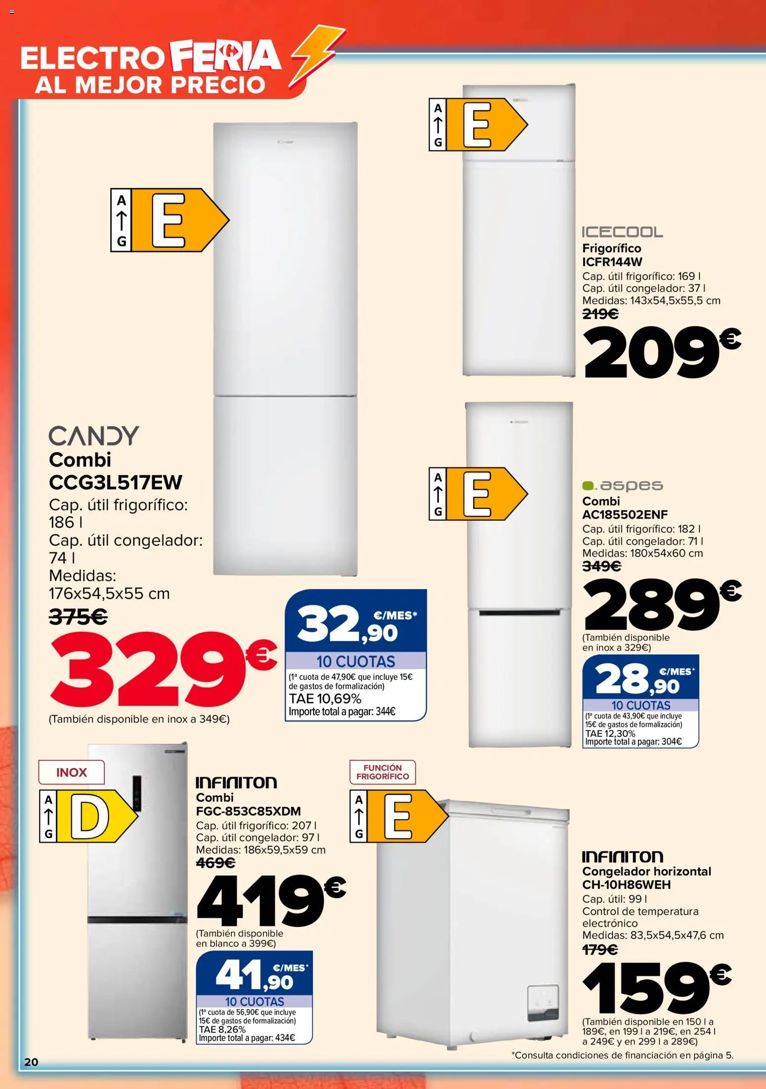 Carrefour Electro Feria │ válido desde el 27/10/2026 | Página: 20 | Productos: Congelador, Combi