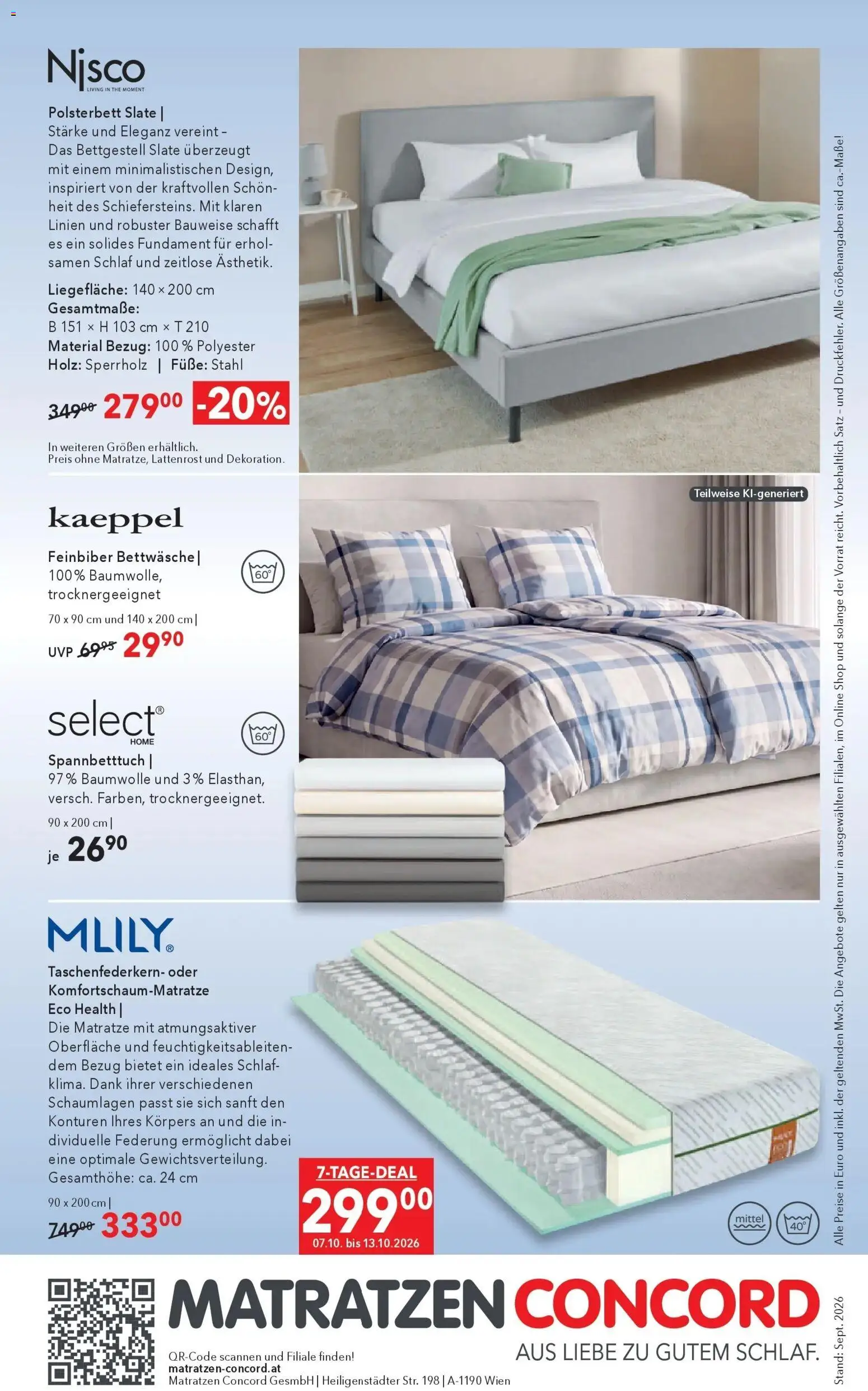 Matratzen Concord Graz gültig ab 30.09.2026 | Seite: 8 | Produkte: Matratze, Lattenrost
