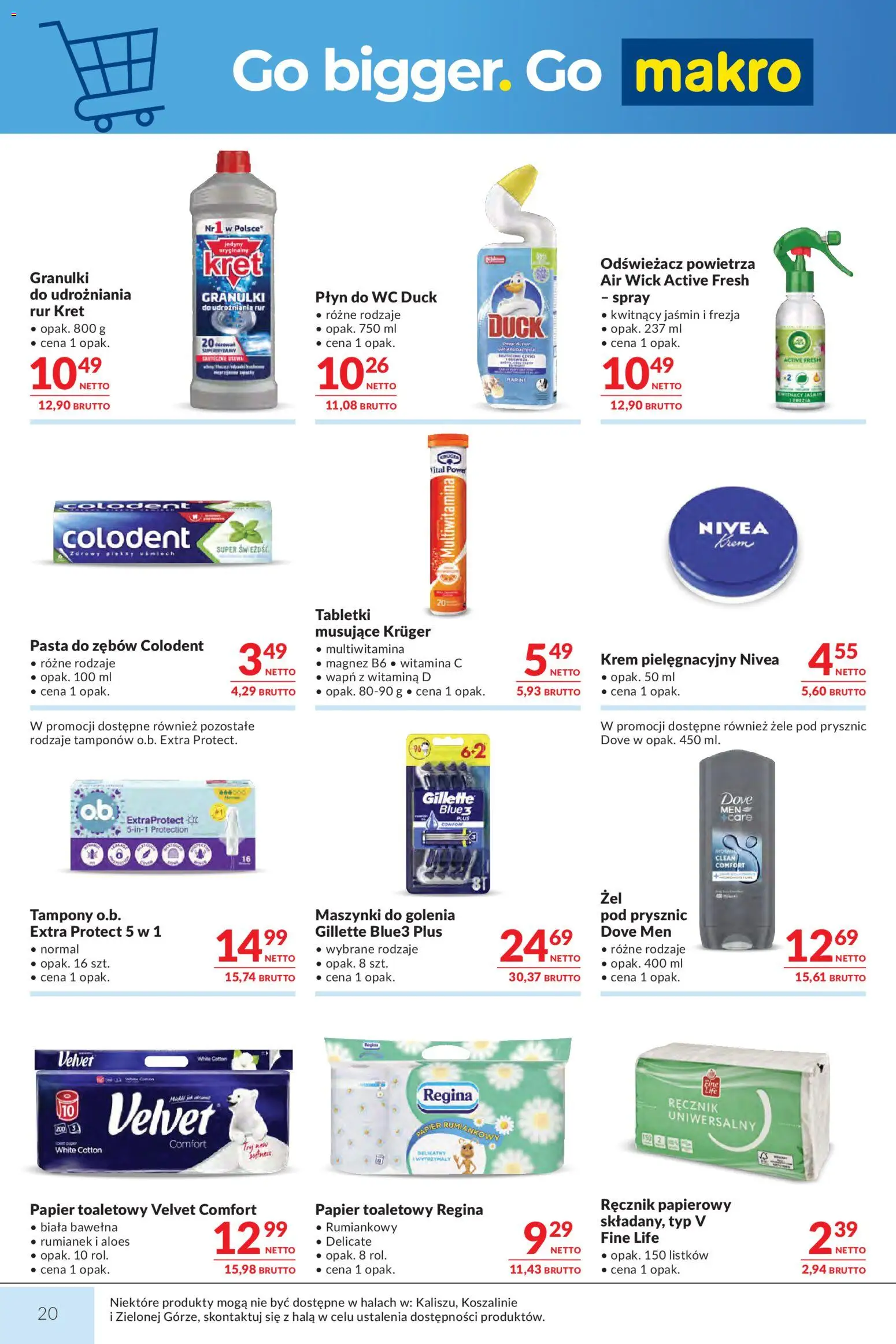 Makro gazetka od 18.08.2026 | Strona: 20 | Produkty: Odświeżacz, Air Wick, Papier toaletowy, Ręcznik papierowy