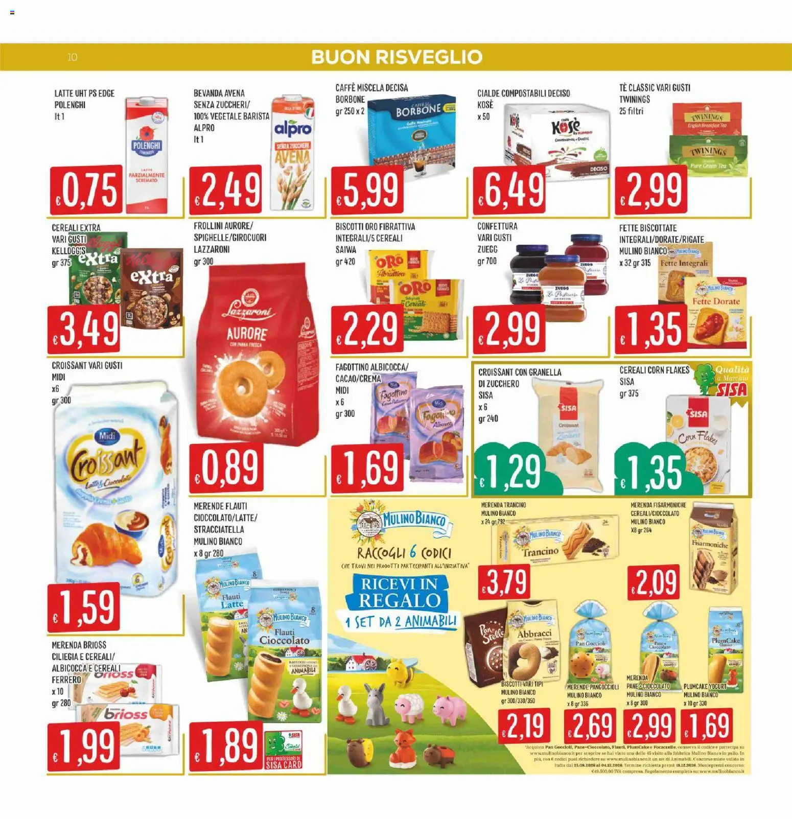 Volantino SISA del 03/09/2026 | Pagina: 10 | Prodotti: Latte, Croissant, Frollini, Stracciatella