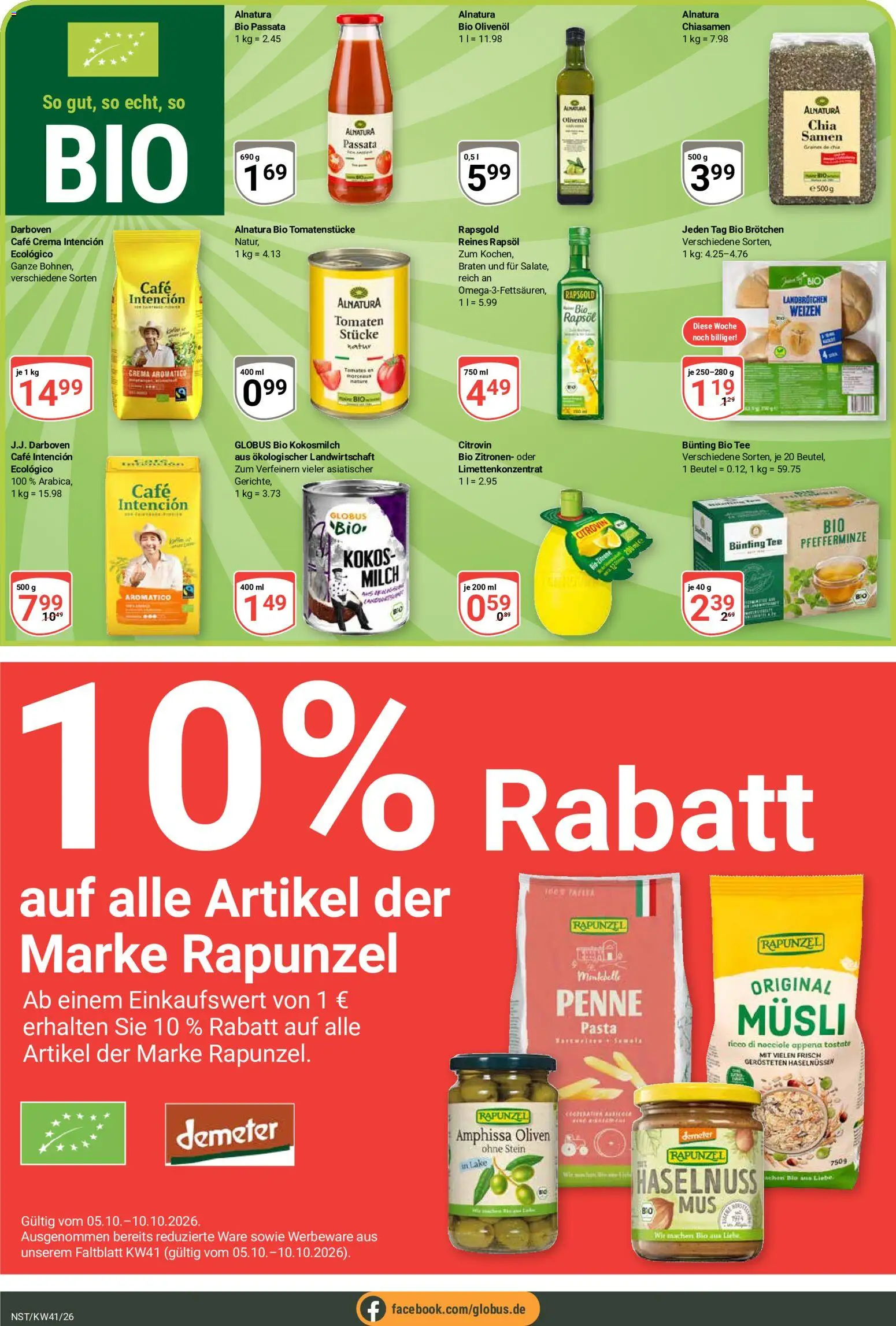 Globus Prospekt Neustadt a.d. Weinstraße – gültig ab 05.10.2026 | Seite: 13 | Produkte: Rapsöl, Tomaten, Kokosmilch, Zitronen