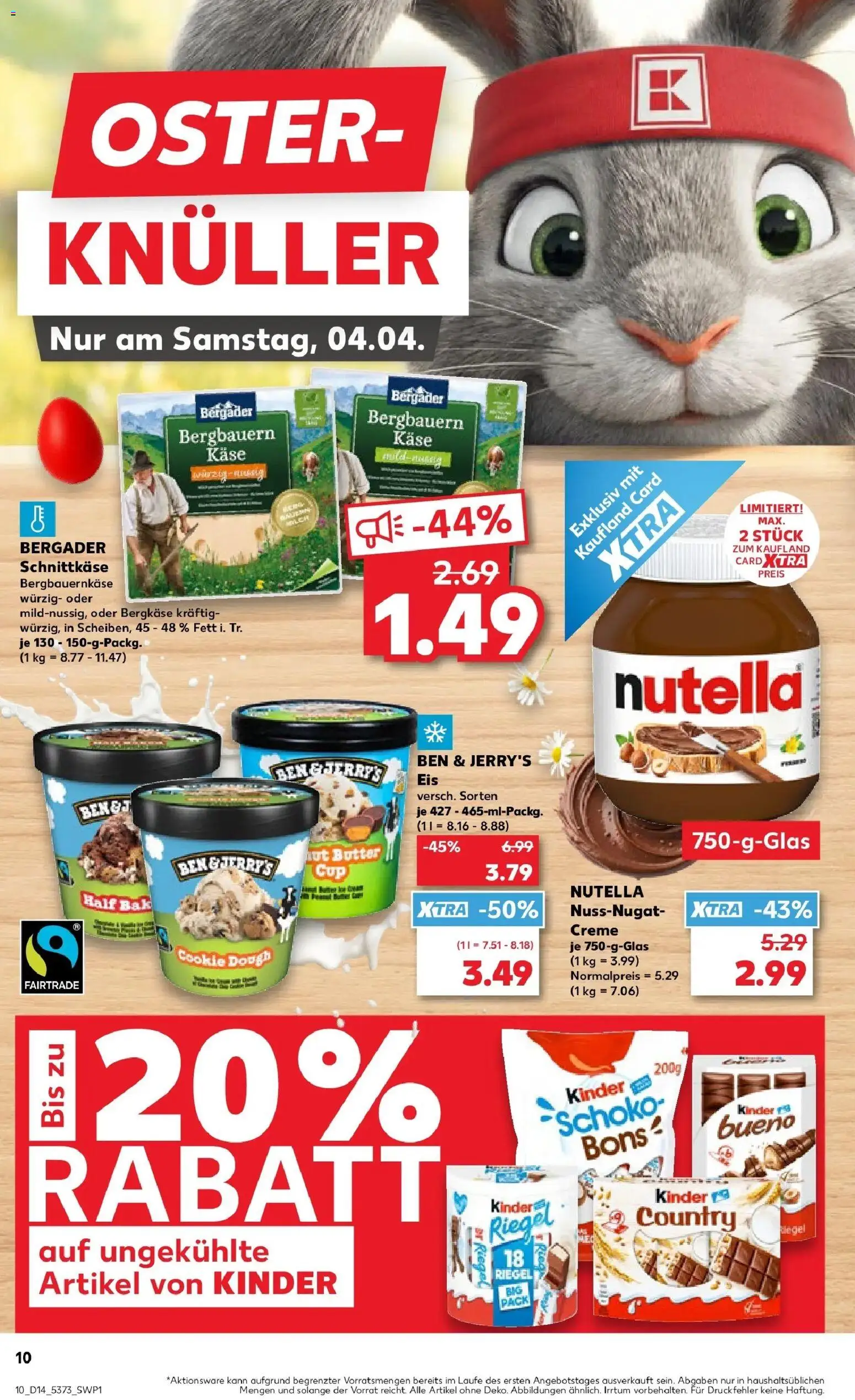 Kaufland Prospekt Flensburg	 – gültig ab 02.04.2026 | Seite: 10 | Produkte: Käse, Creme, Ben & Jerry's, Eis