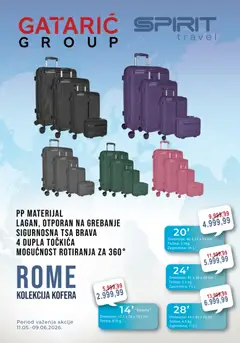 Univerexport Gatarić koferi 50% sniženi - pregled Univerexport kataloga - važi od 11.05.2026