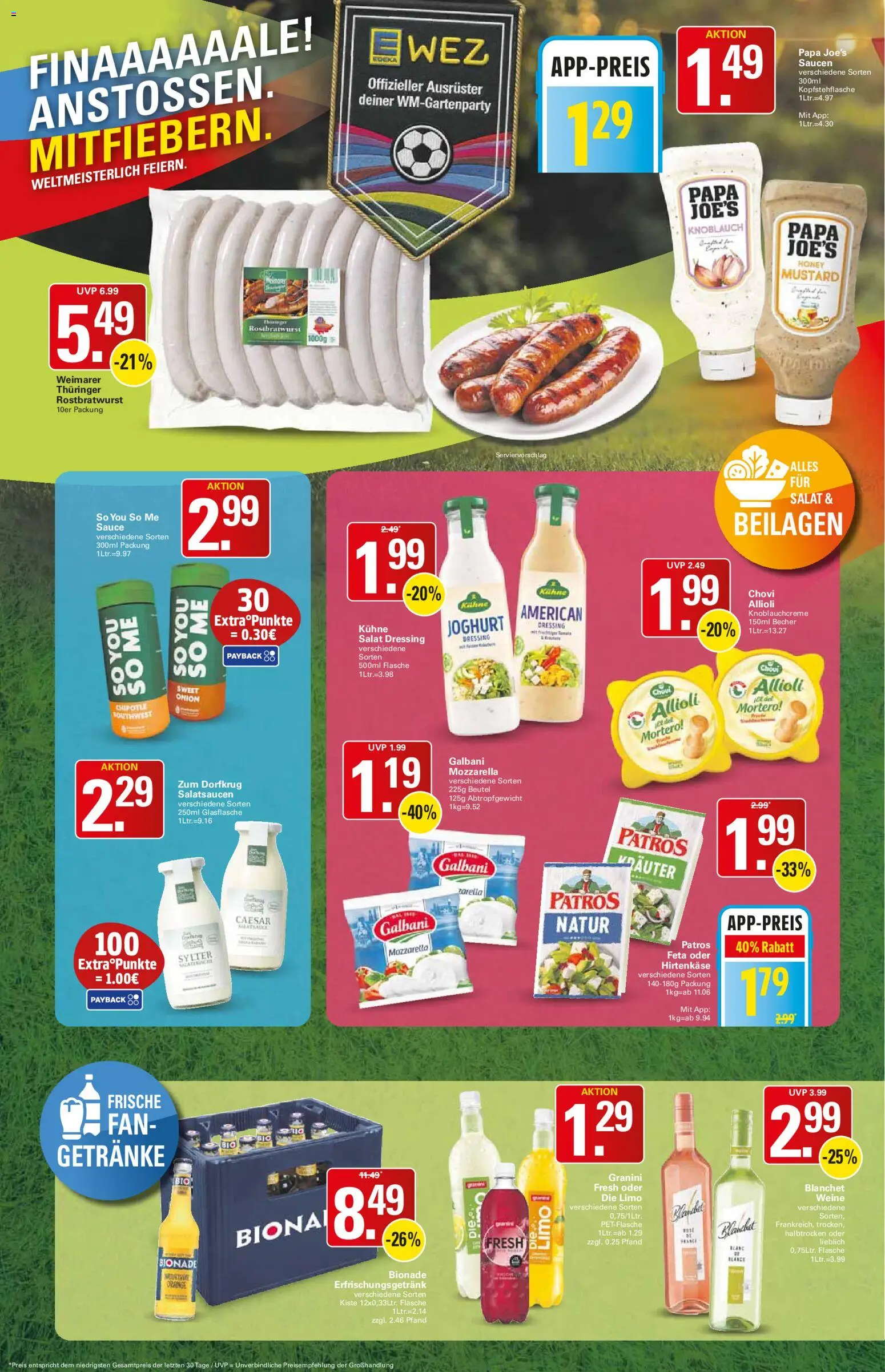 WEZ Prospekt – gültig ab 13.07.2026 | Seite: 6 | Produkte: Feta, Dressing, Bionade, Granini