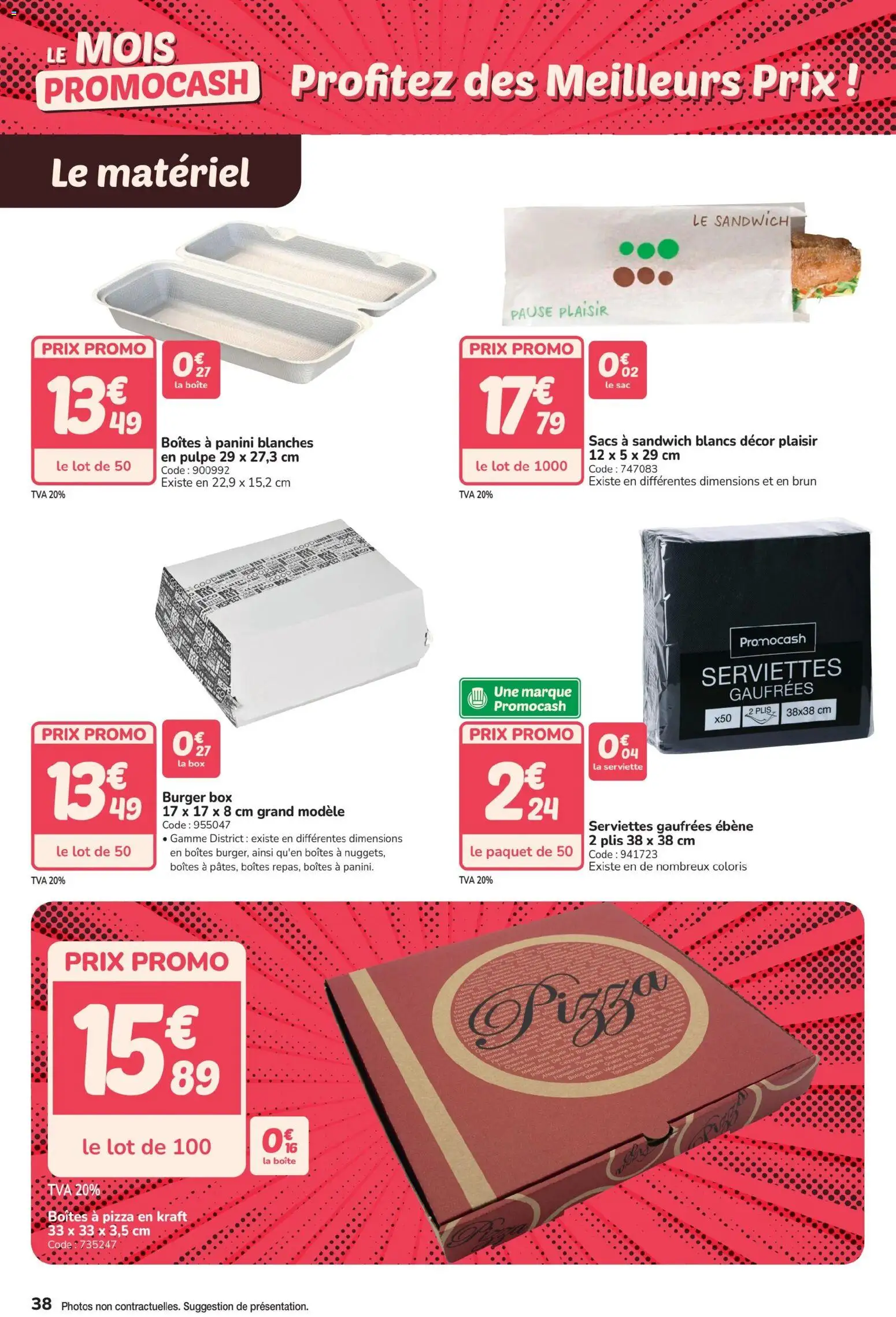{H1} | Page: 38 | Produits: Panini, Sac, Sandwich, Pizza