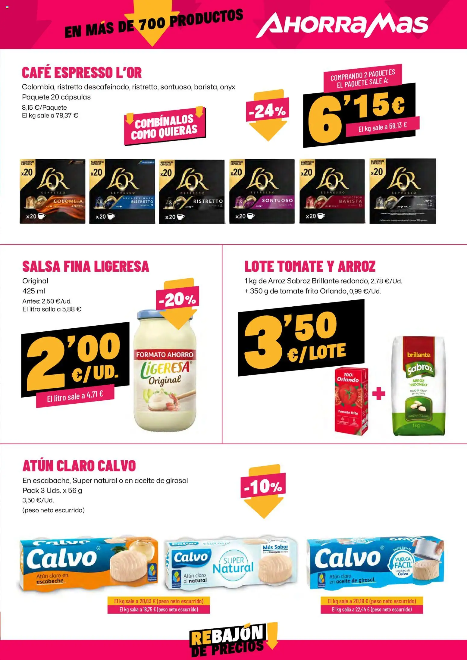 AhorraMas folleto │ válido desde el 16.04.2026 | Página: 13 | Productos: Café, Arroz, Aceite de girasol, Peso