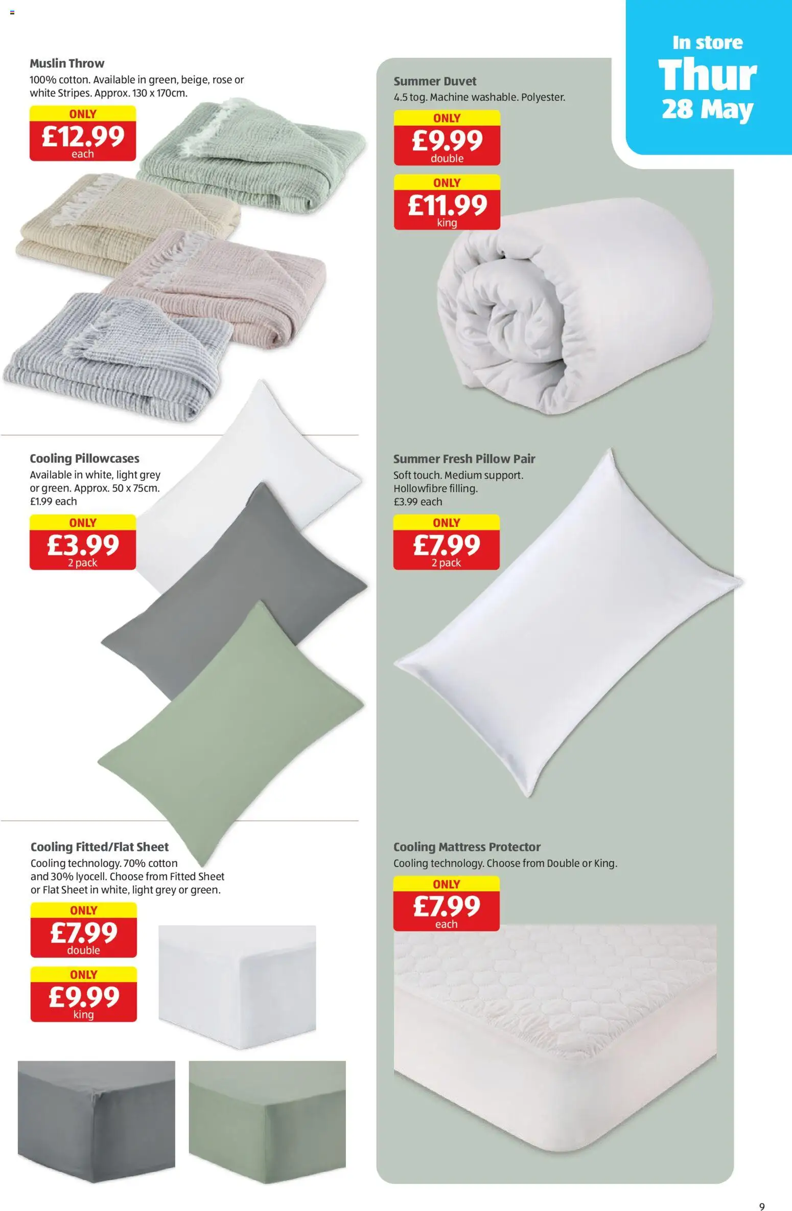 {H1} | Page: 9 | Products: Mattress, Pillow