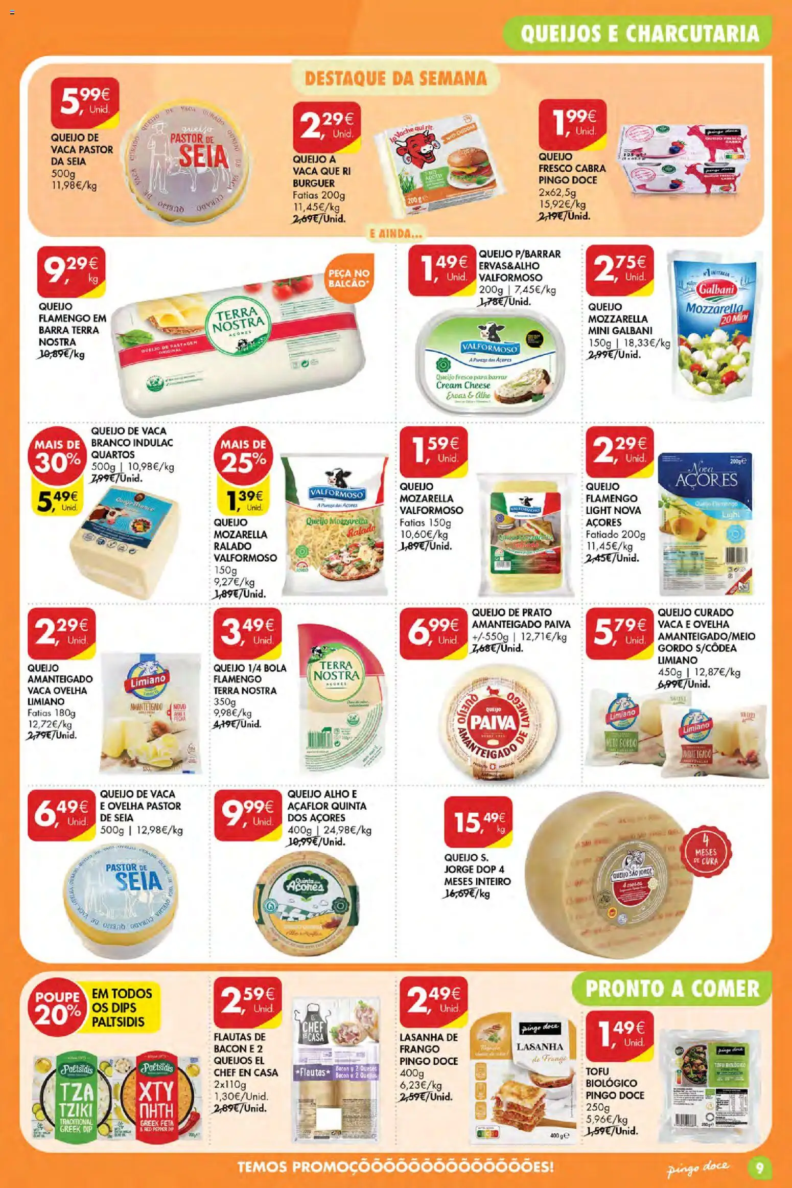 Pingo Doce Poupe Esta Semana Açores │ válido de 03/09/2026 | Página: 9 | Produtos: Frango, Cream cheese, Tofu, Cheddar