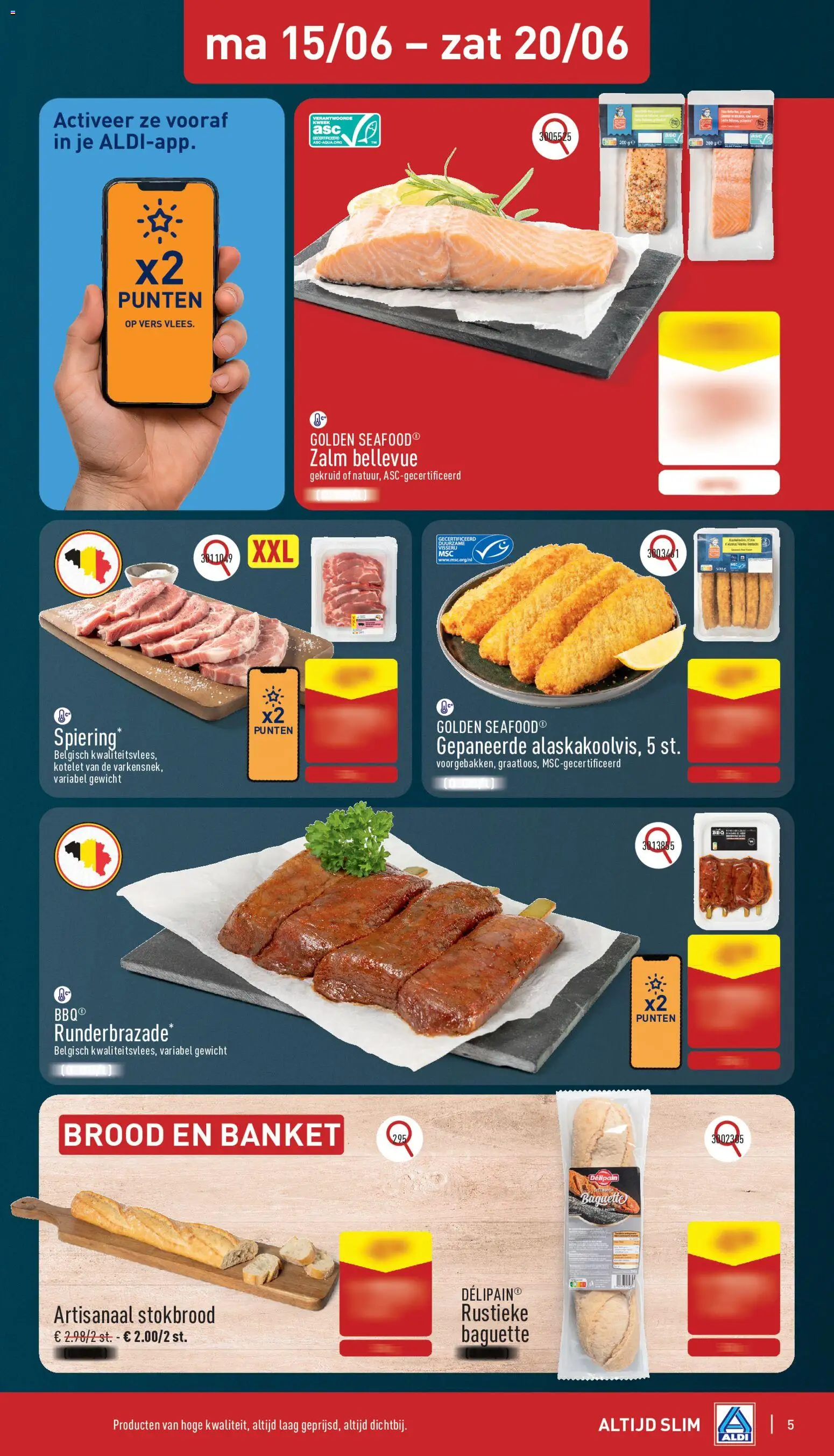 {H1} | Pagina: 5 | Producten: Zalm, Baguette, Stokbrood, Brood