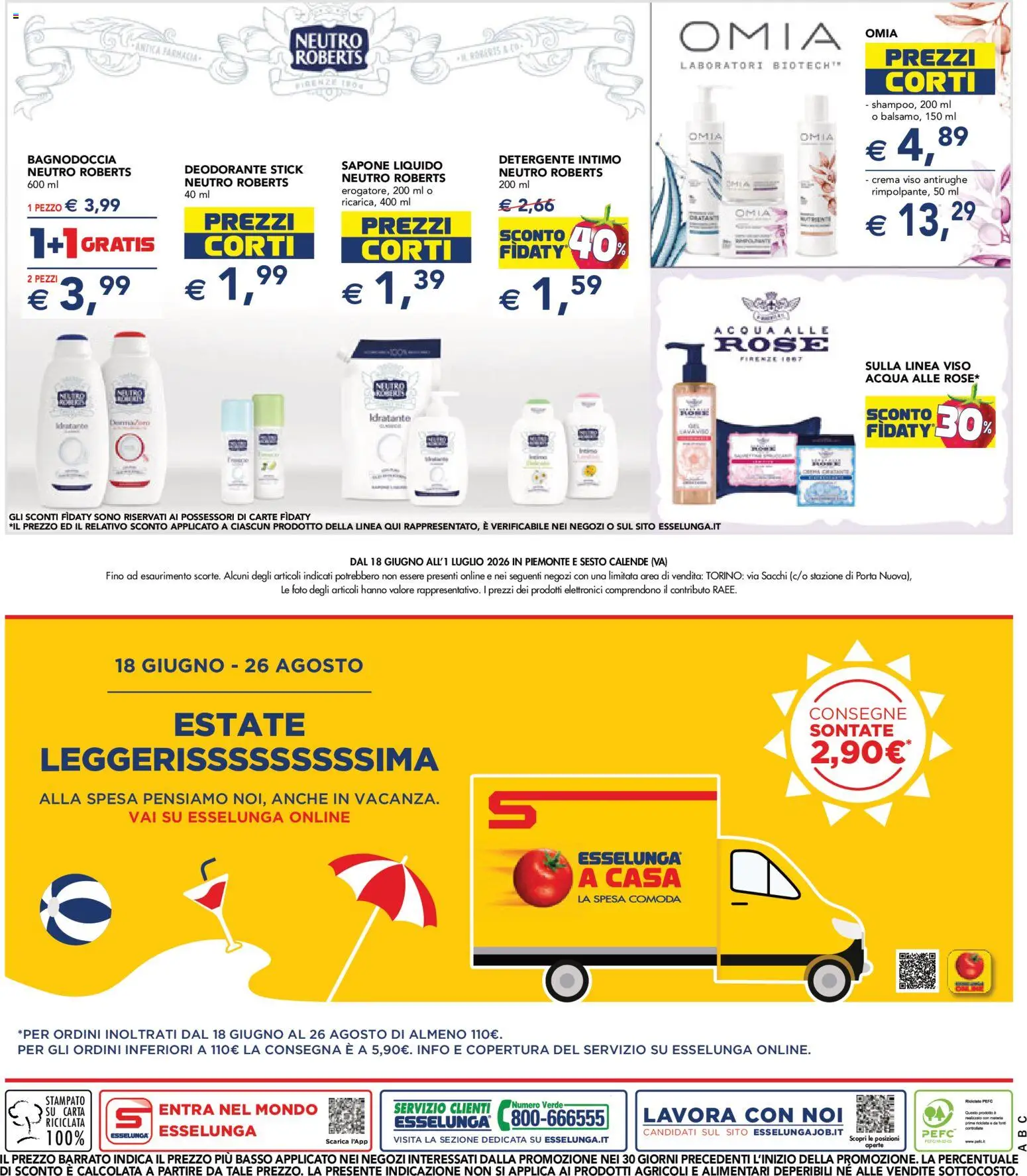 Volantino Esselunga S del 18.06.2026 | Pagina: 29 | Prodotti: Deodorante, Detergente intimo, Crema viso, Acqua