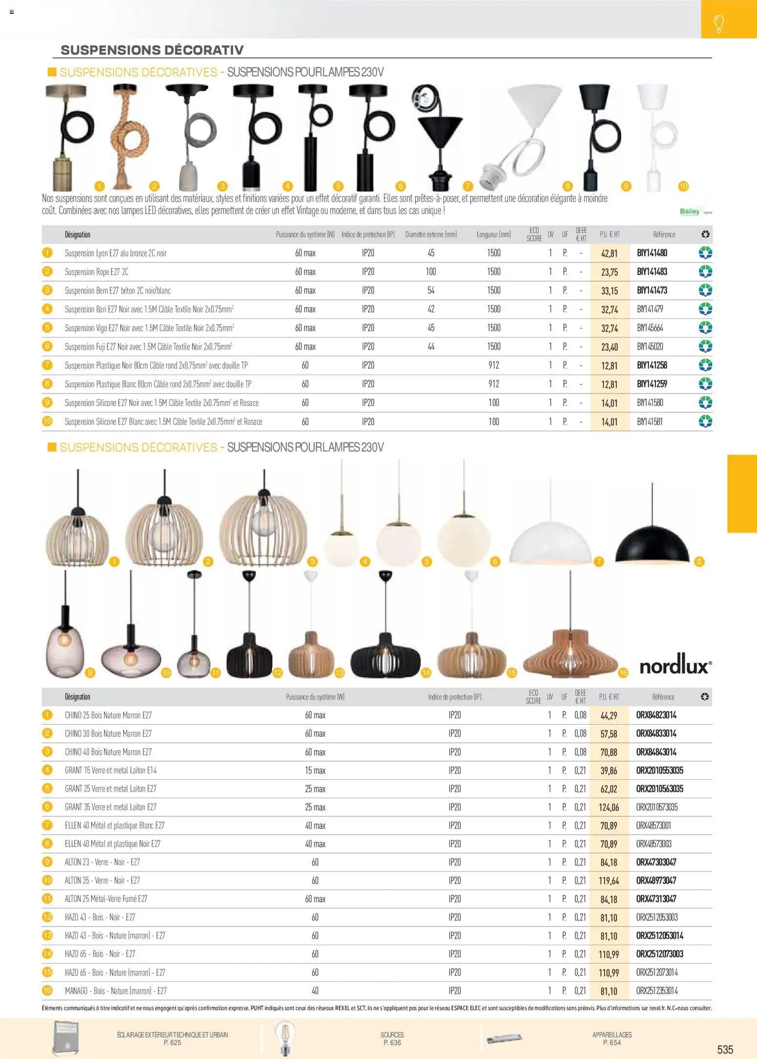 {H1} | Page: 27 | Produits: Câble, Douille, Suspension, Éclairage