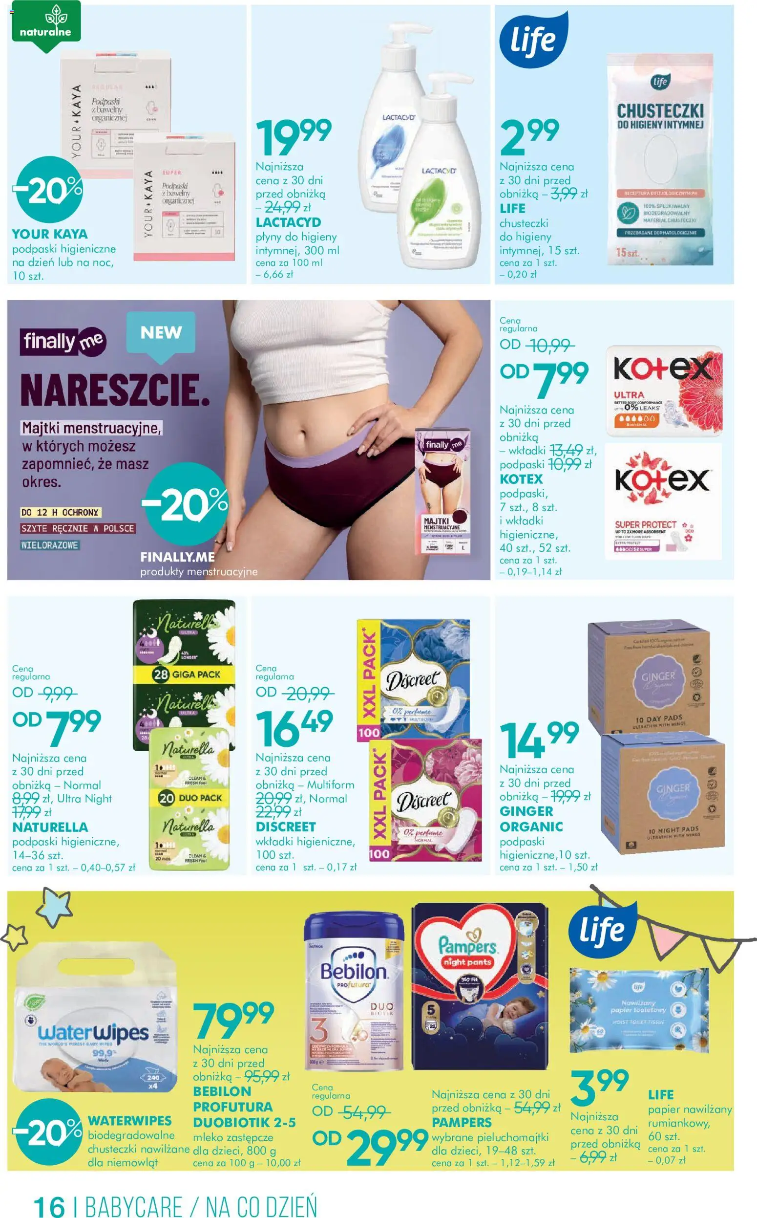Super-pharm gazetka od 21.10.2026 | Strona: 16 | Produkty: Chusteczki nawilżane, Pampers, Papier nawilżany, Chusteczki do higieny intymnej