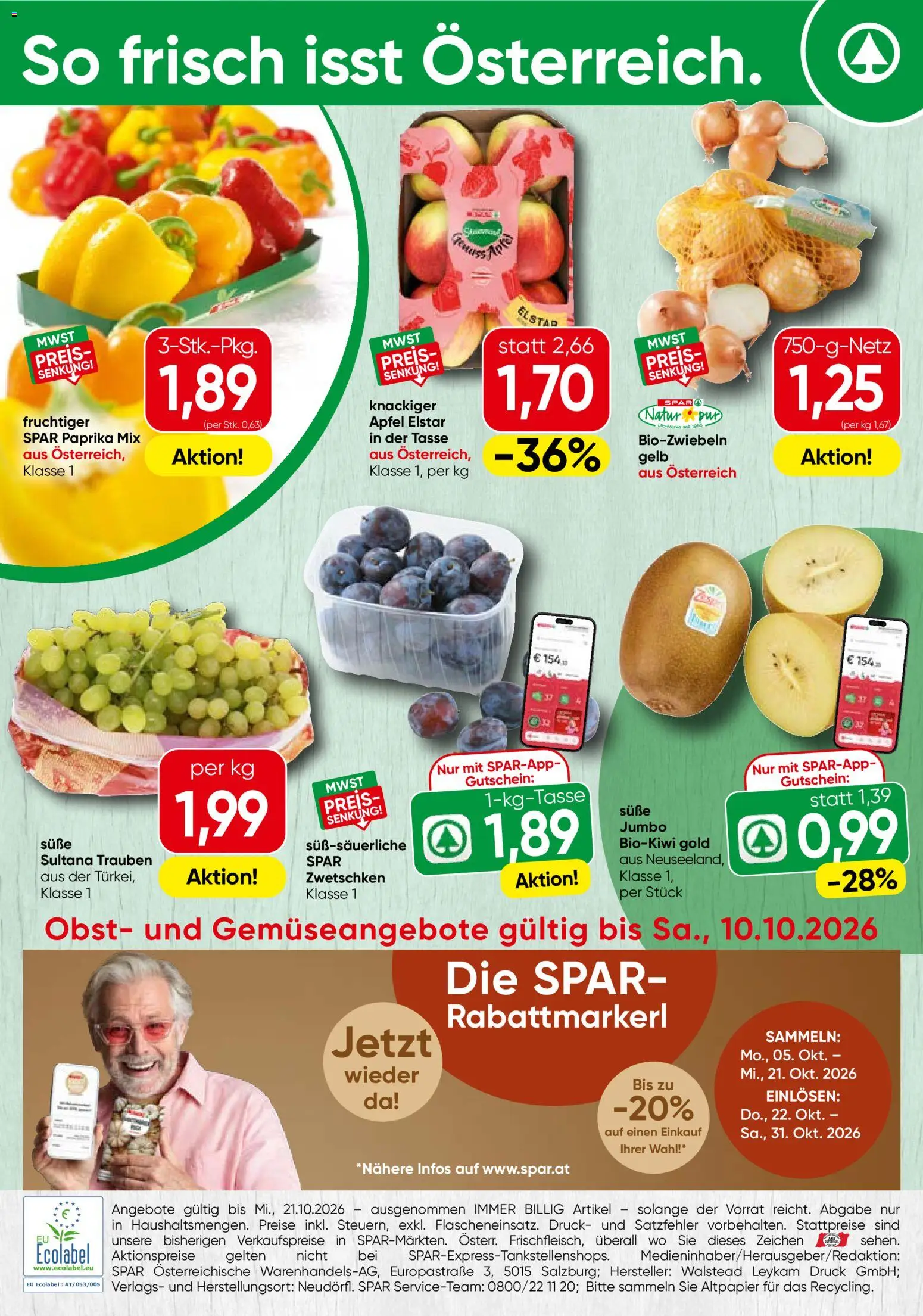 Spar Obst & Gemüse gültig ab 08.10.2026 | Seite: 1