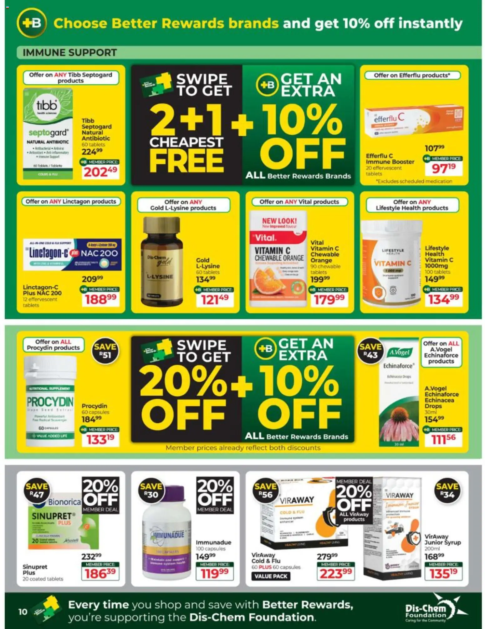 New Dis-Chem catalogue – valid from 15/09/2026 | Page: 10 | Products: Foundation, Syrup