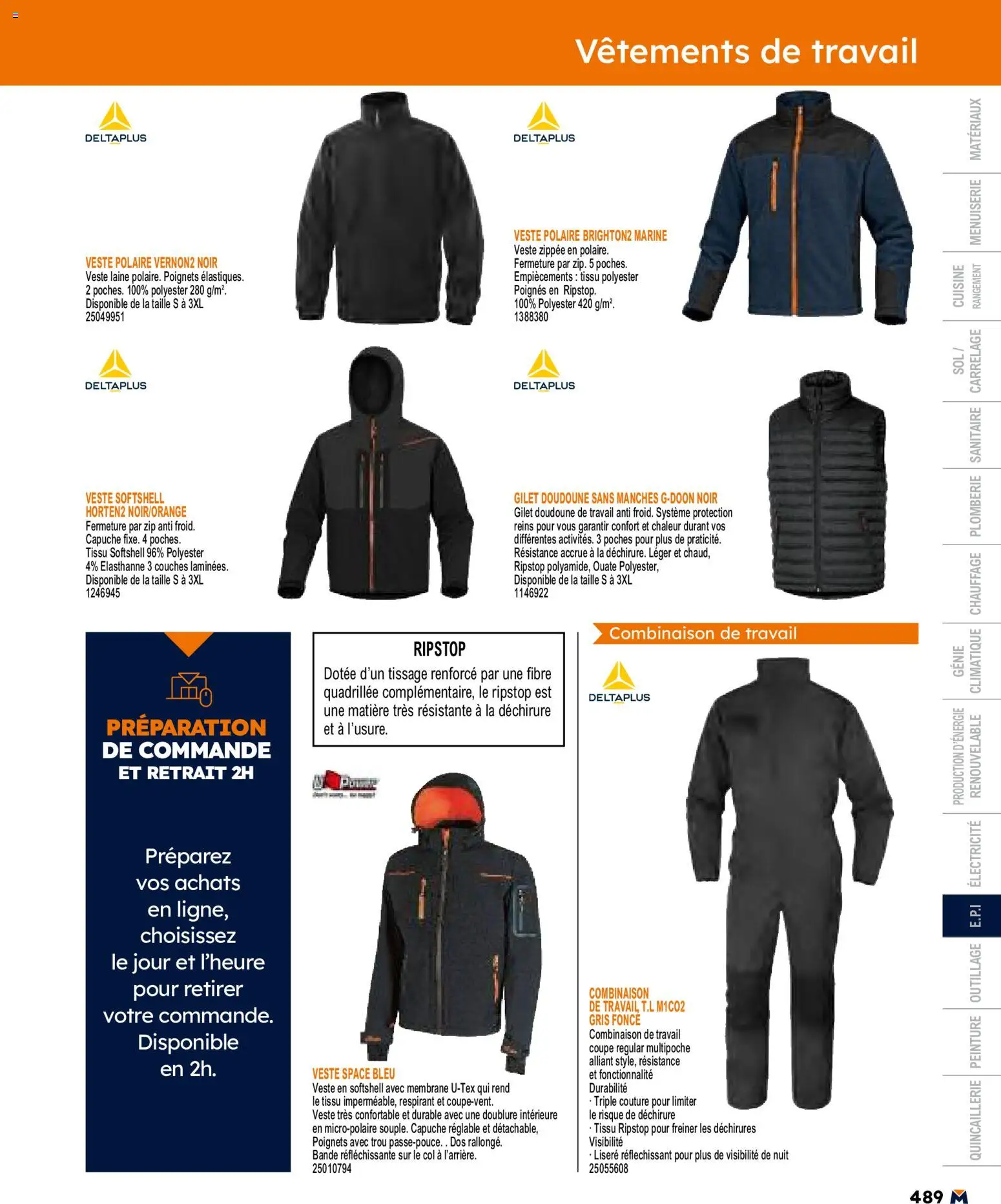 {H1} | Page: 489 | Produits: Vêtements, Veste, Combinaison, Doudoune