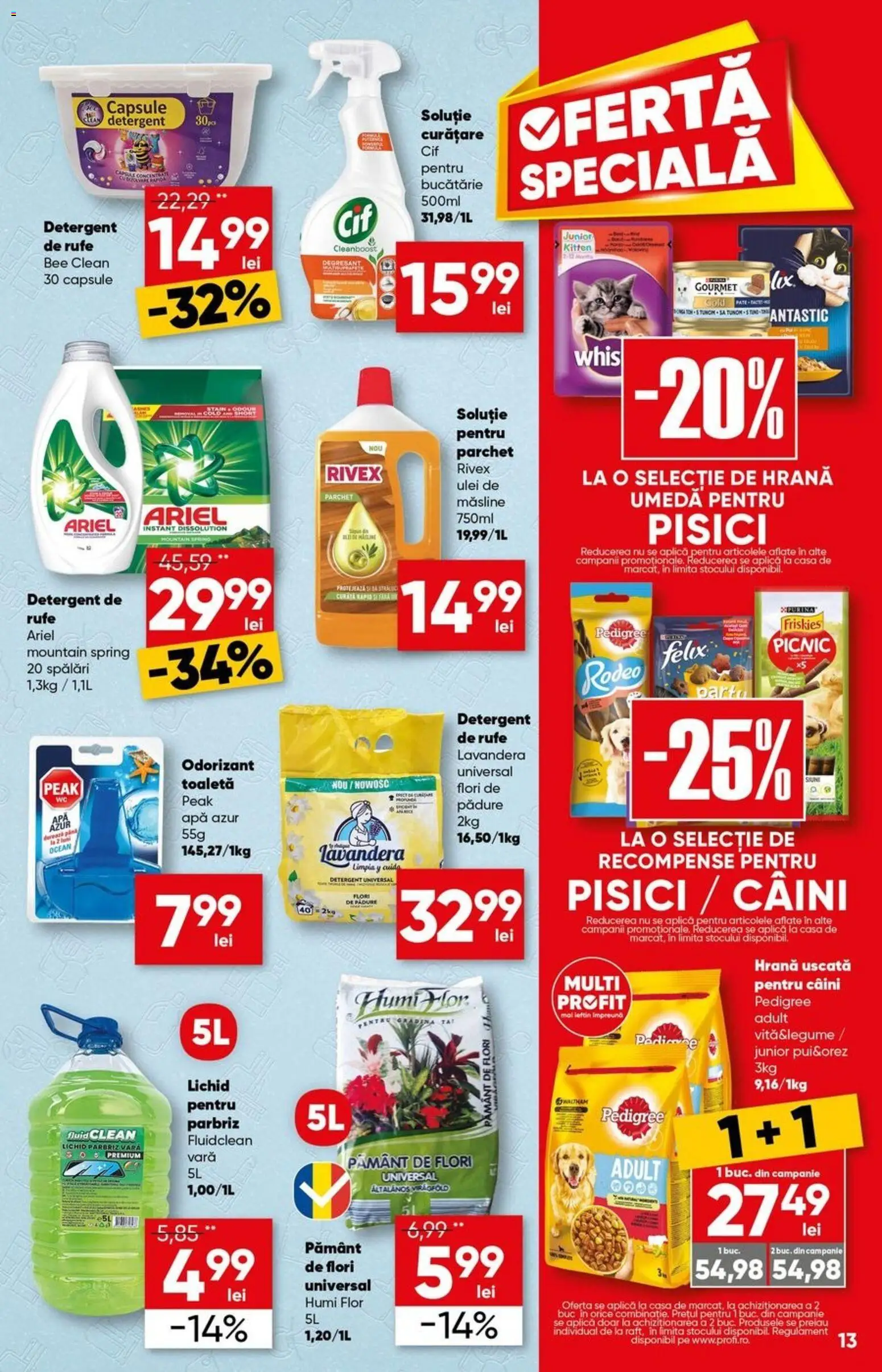 Noul catalog Profi – valabil de la 15.04.2026 | Pagină: 13 | Produse: Parchet, Bucătărie, Detergent, Apă