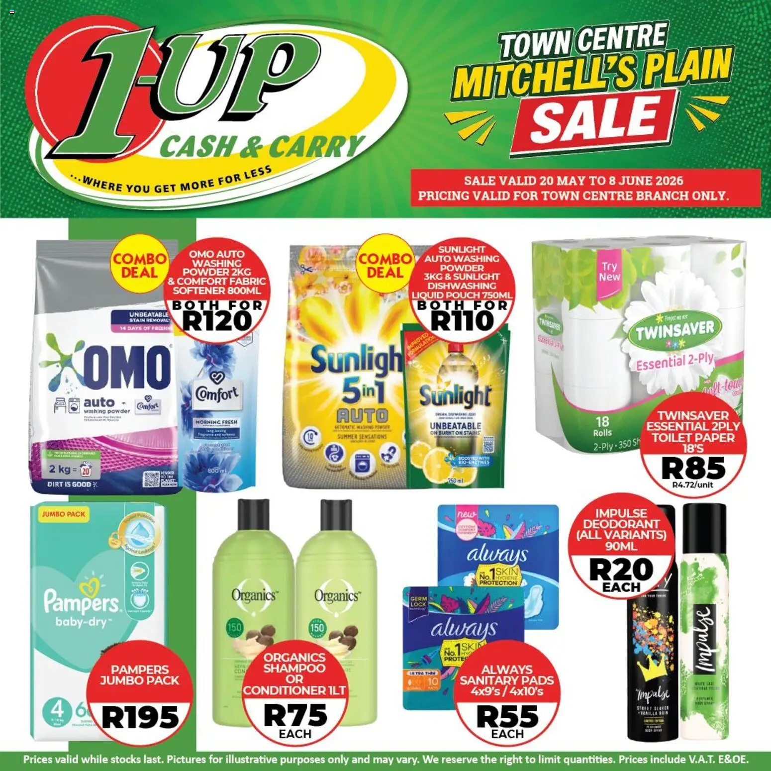 New 1UP Cash & Carry catalogue – valid from 20.05.2026 | Page: 8 | Products: Lock, Toilet, Deodorant, Washing powder