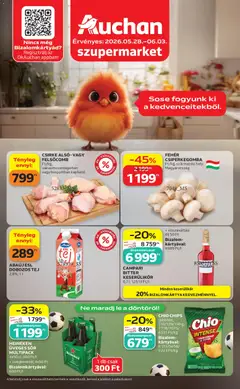 Auchan Szupermarket akciós újság - amely érvényes a következő dátumtól: 28.05.2026
