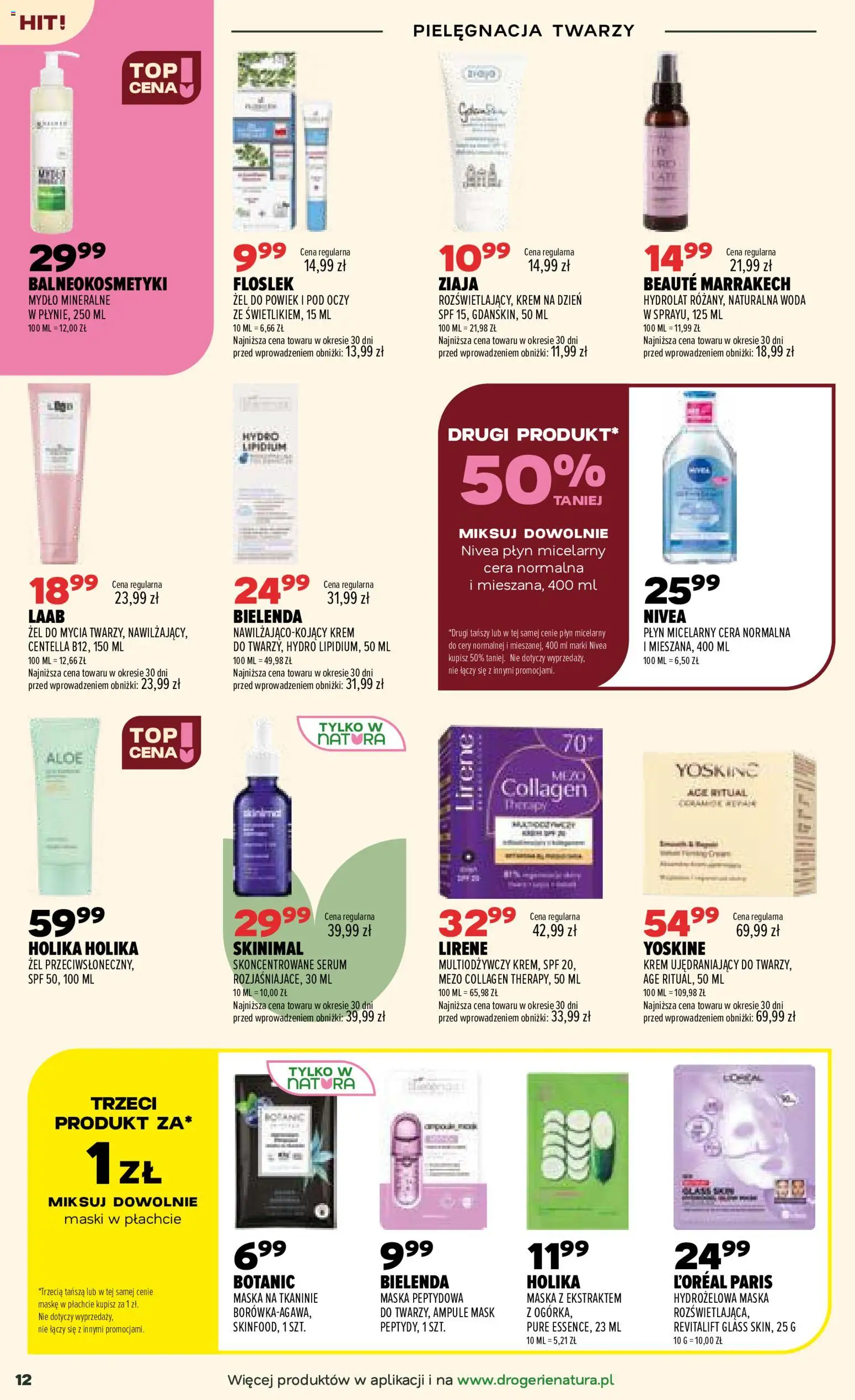 Drogerie Natura gazetka od 21.07.2026 | Strona: 12 | Produkty: Mydło, Krem, Woda, Hydrolat
