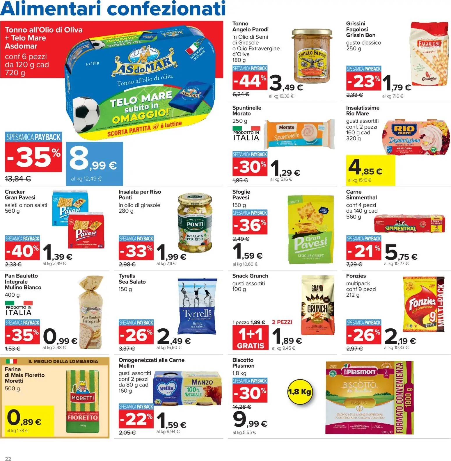 Volantino Carrefour del 16.06.2026 | Pagina: 22 | Prodotti: Riso, Olio, Tonno, Mais