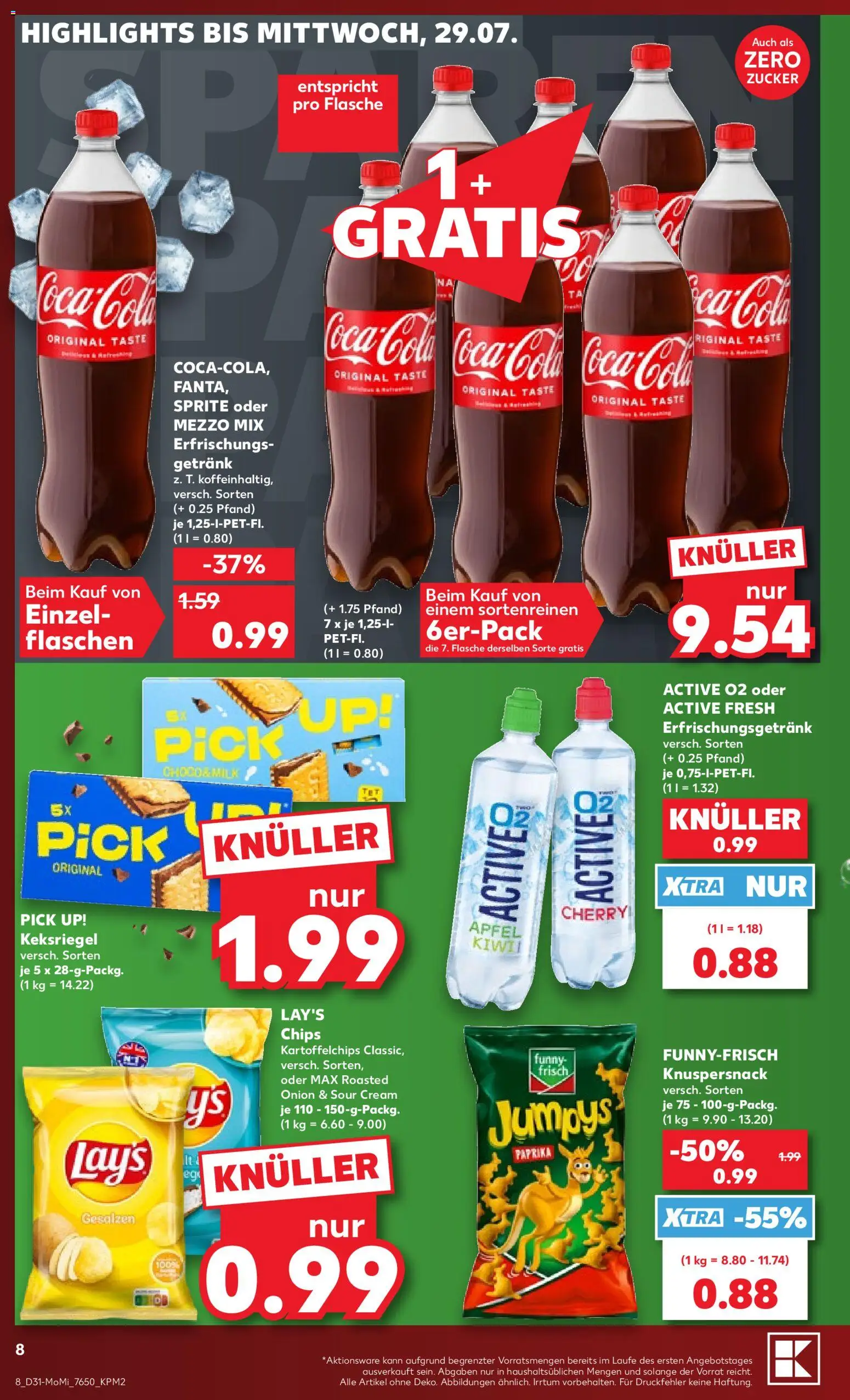 Kaufland Prospekt Stuttgart – gültig ab 27.07.2026 | Seite: 8 | Produkte: Coca cola, Cola, Äpfel, Chips