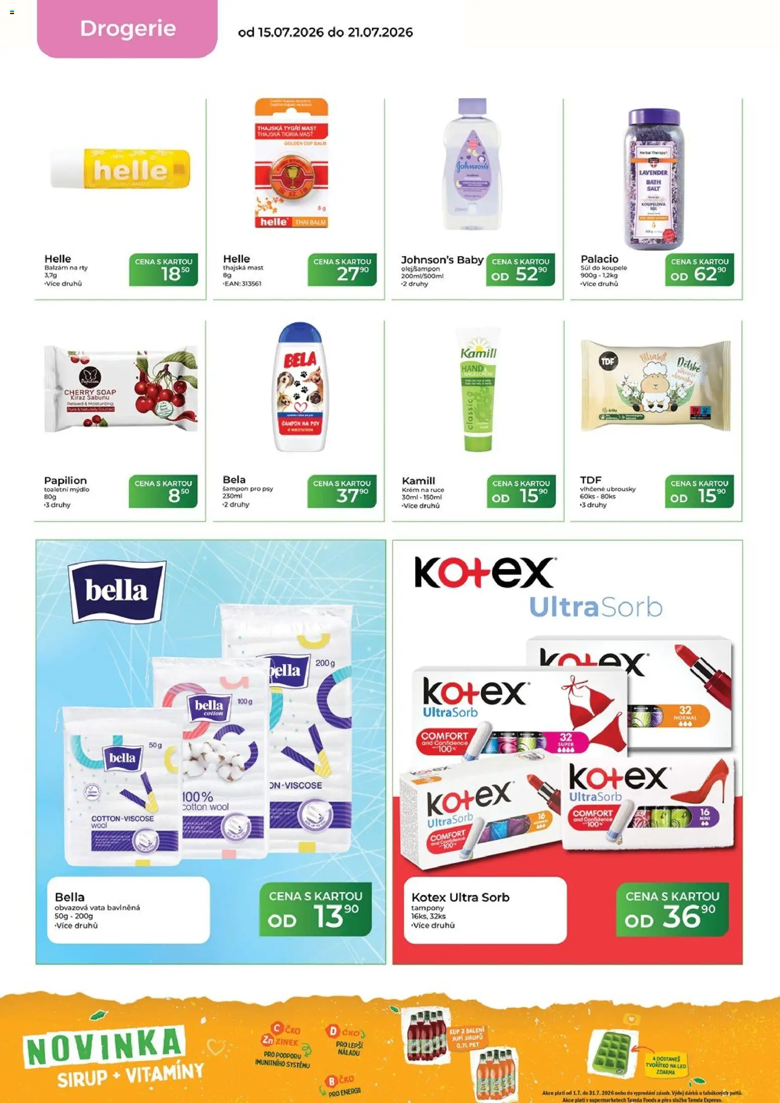 Tamda Foods leták od 15.07.2026 | Strana: 56 | Produkty: Balzám na rty, Tvořítko na led, Šampon, LED