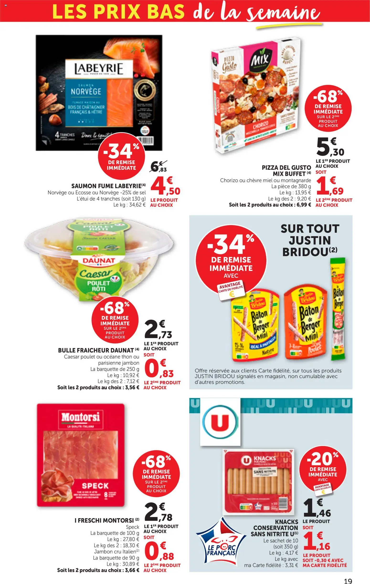 {H1} | Page: 19 | Produits: Sel, Thon, Jambon, Saumon