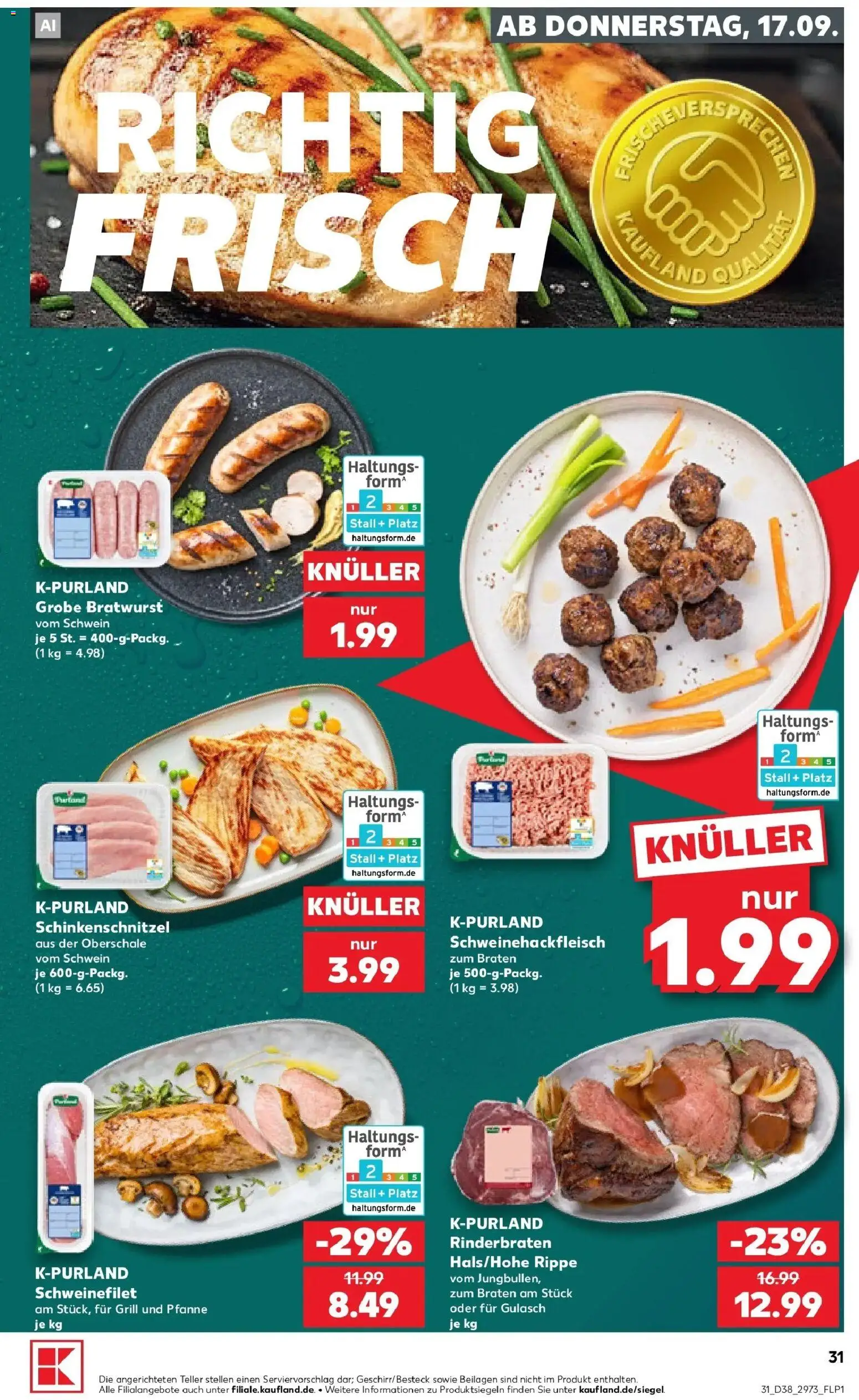 Prospekt Kaufland ab 14.09.2026 » Angebote Online zum Blättern | Seite: 43 | Produkte: Beilagen, Grill, Bratwurst, Schweinefilet