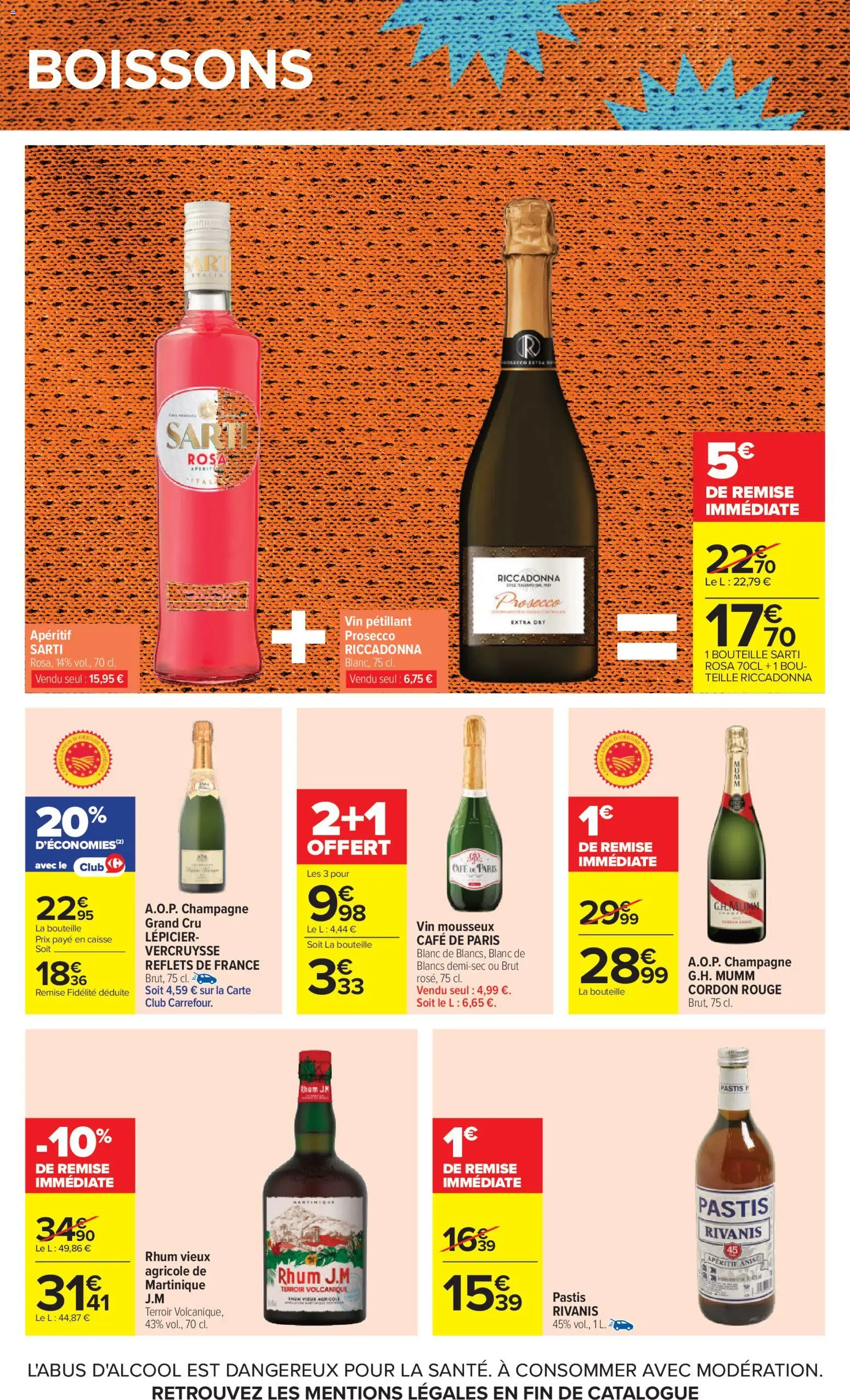 {H1} | Page: 49 | Produits: Mousseux, Rhum, Café, Vin
