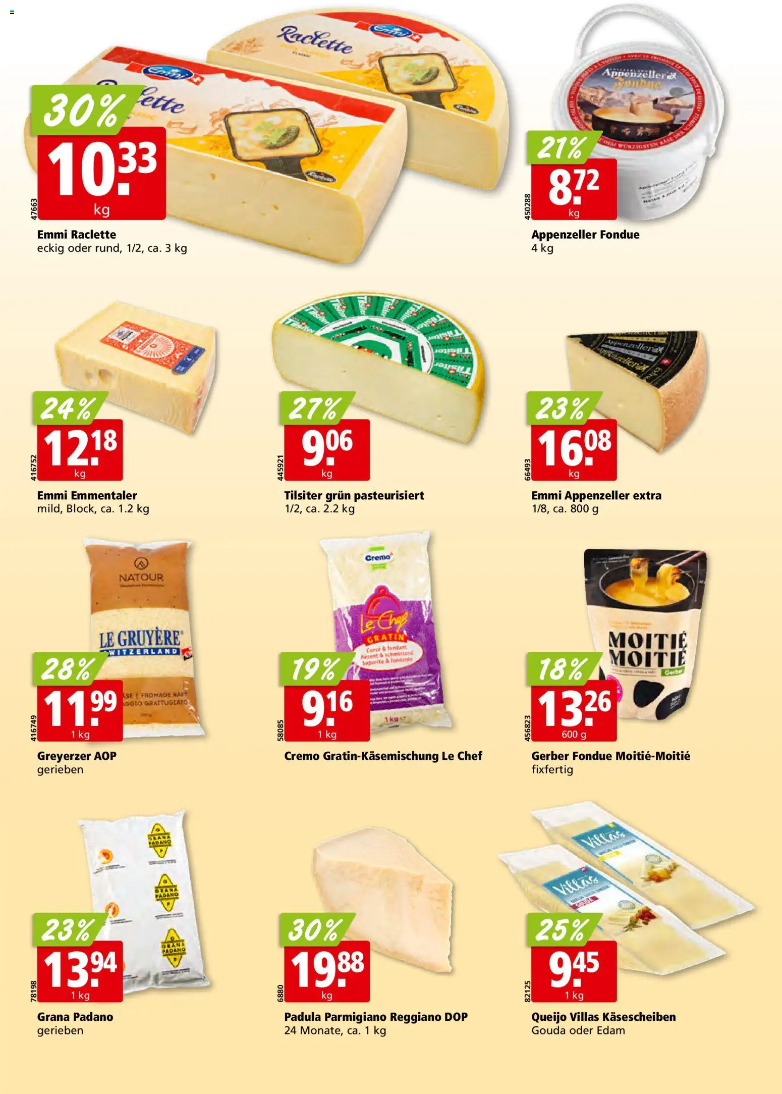 Aligro aktionen – gültig ab 12.10.2026 | Seite: 16 | Produkte: Grana Padano, Gouda, Raclette, Fondue