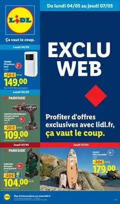 LIDL - Prévisualisation de LIDL catalogue les bonnes affaires Exclu Web valide à partir de 04.05.2026