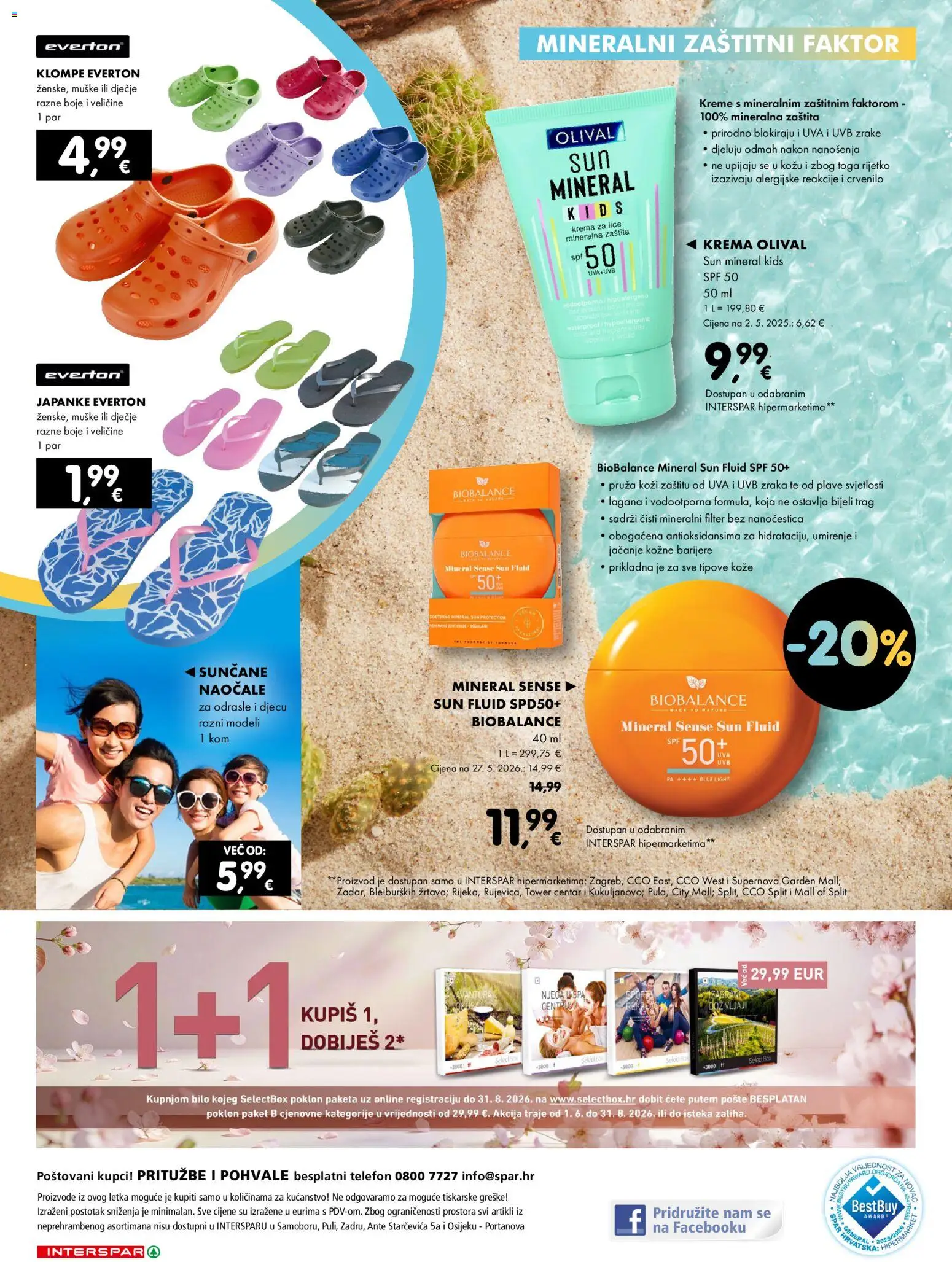 Interspar katalog | vrijedi od 04.06.2026 | Stranica: 24 | Proizvodi: Krema za lice, Krema, Japanke, Telefon